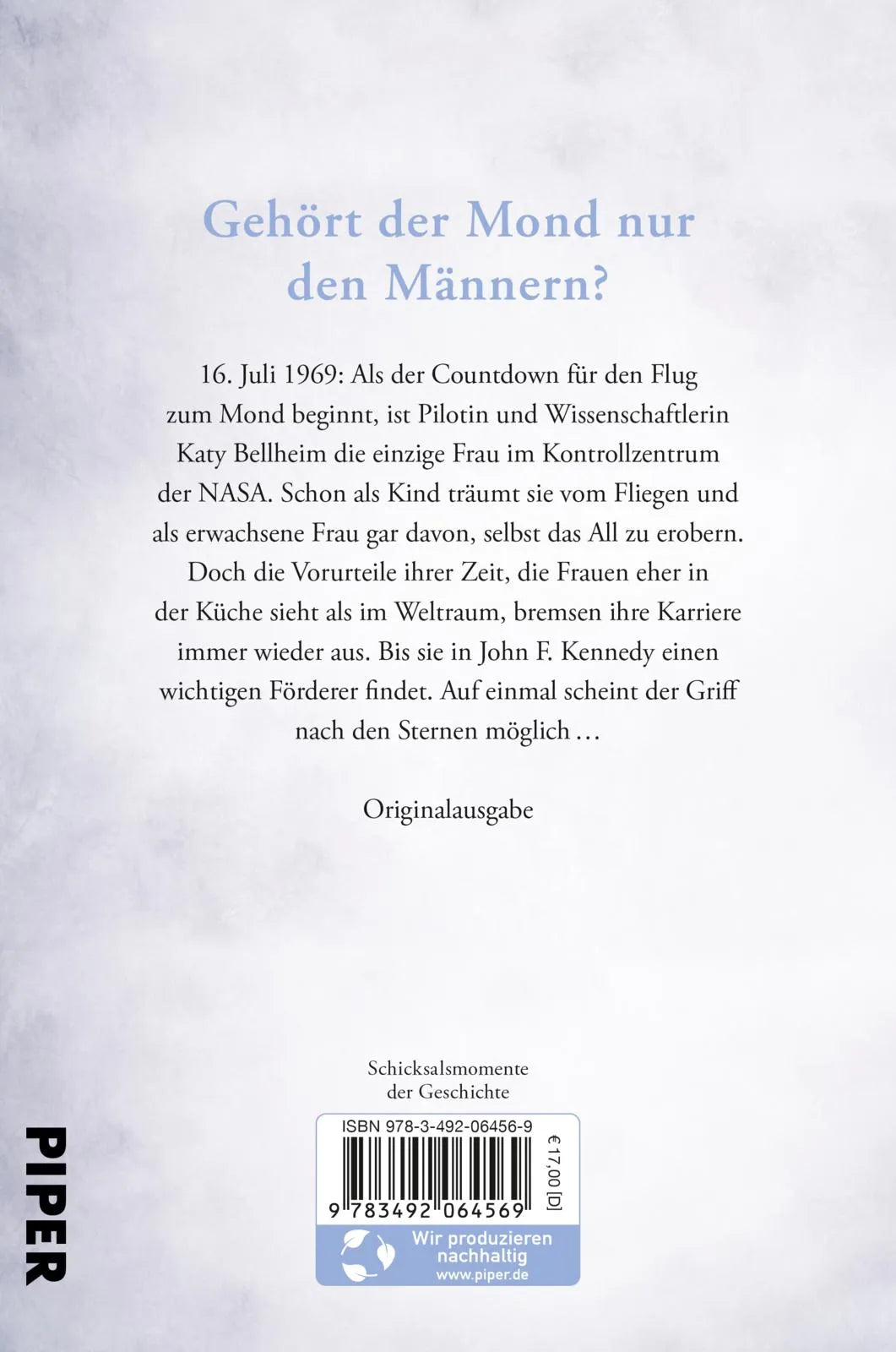 Buchrückseite von 'Der Griff nach den Sternen' mit Klappentext - Paperback