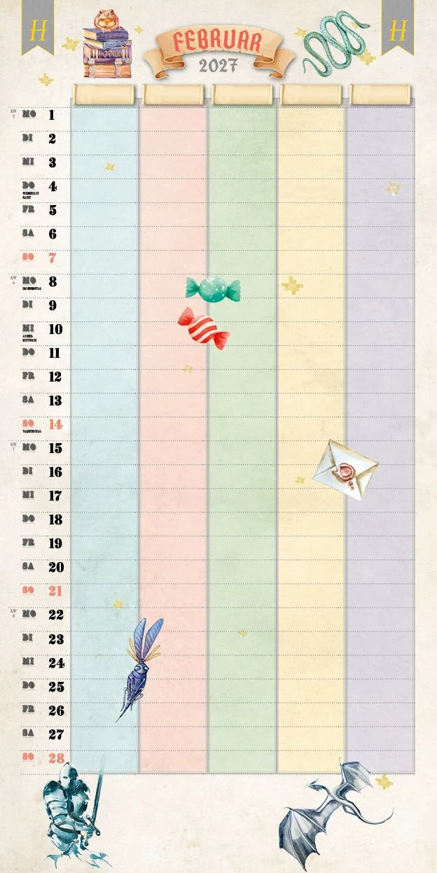 Der große inoffizielle Familienplaner für Potterheads Kalender 2027 – Ansicht