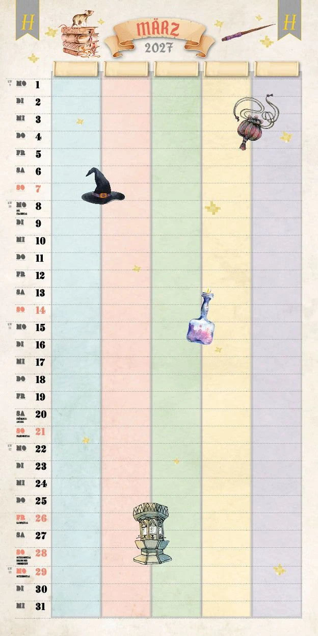 Der große inoffizielle Familienplaner für Potterheads Kalender 2027 – Ansicht
