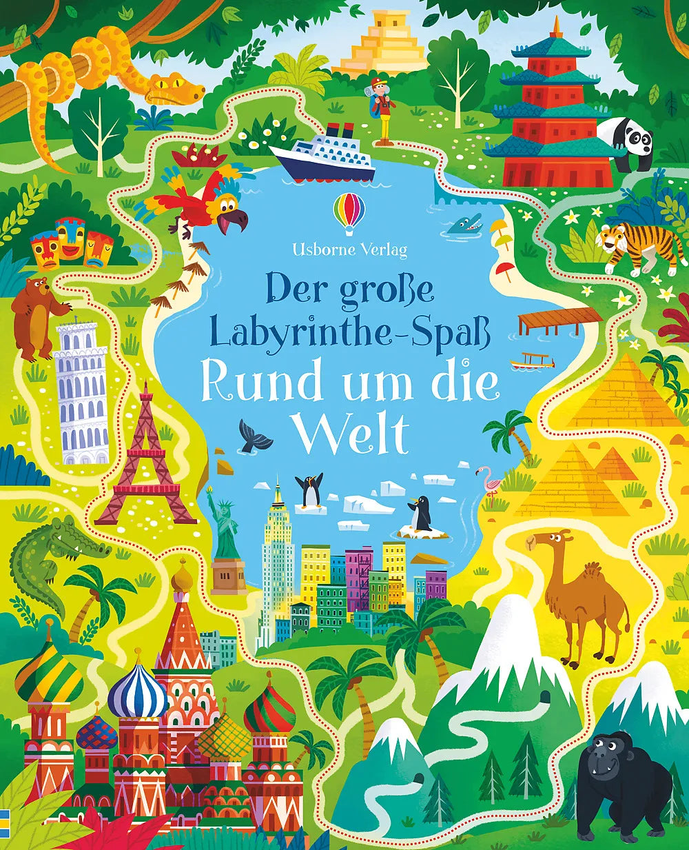Buchcover von 'Der große Labyrinthe-Spaß: Rund um die Welt' - Taschenbuch von Sam Smith