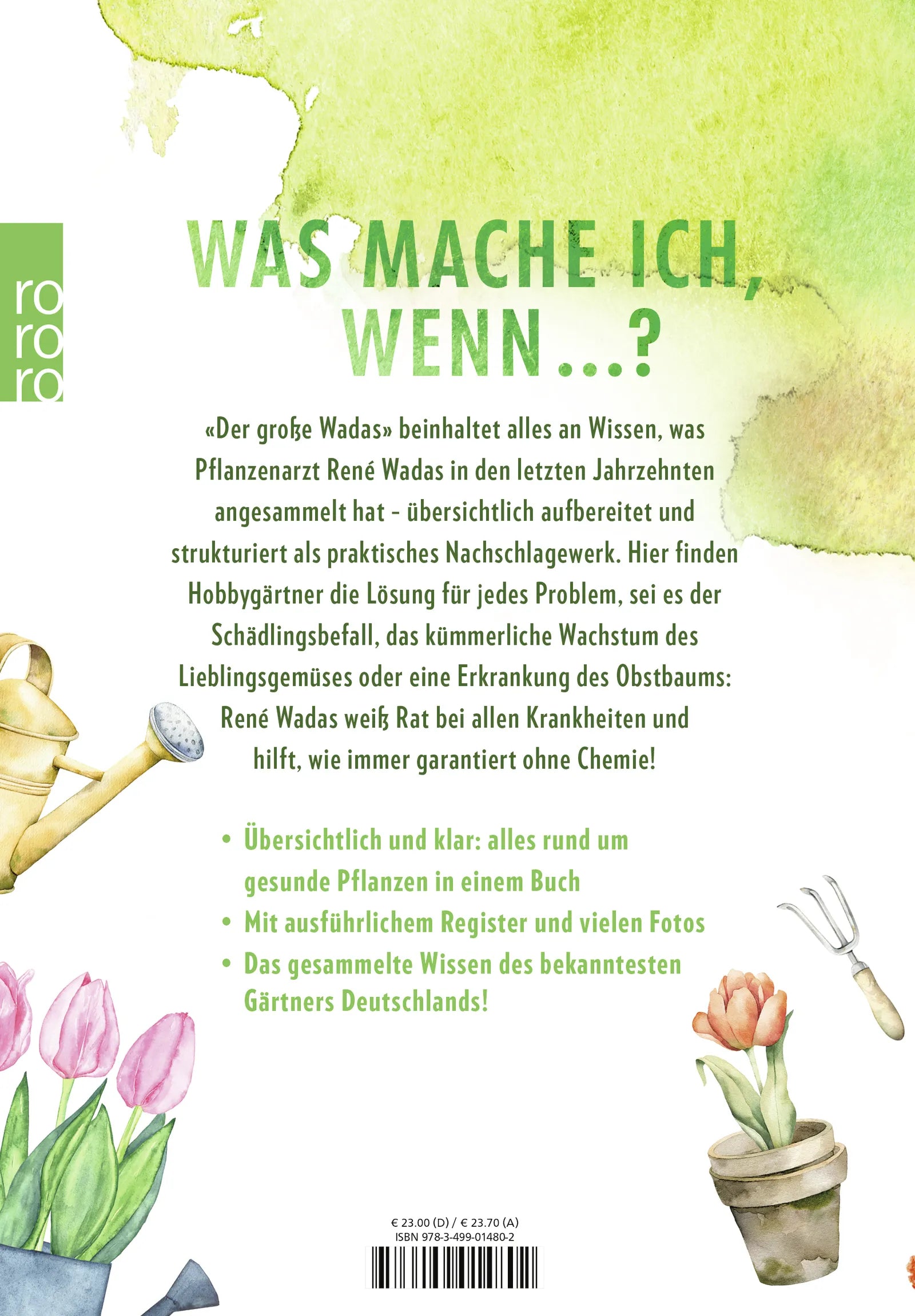 Buchrückseite von 'Der große Wadas' mit Klappentext - Gebundene Ausgabe