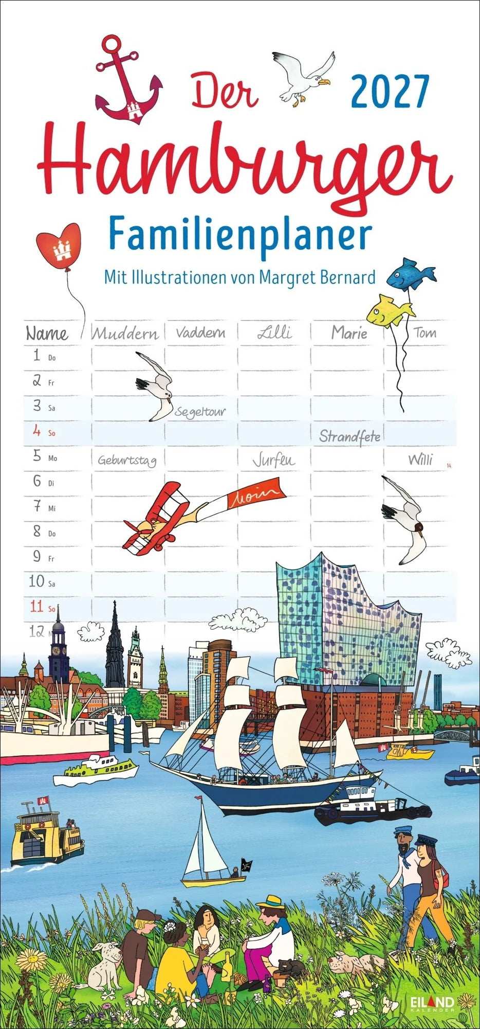Familienplaner: Der Hamburger Familienplaner 2027 - Margret Bernard