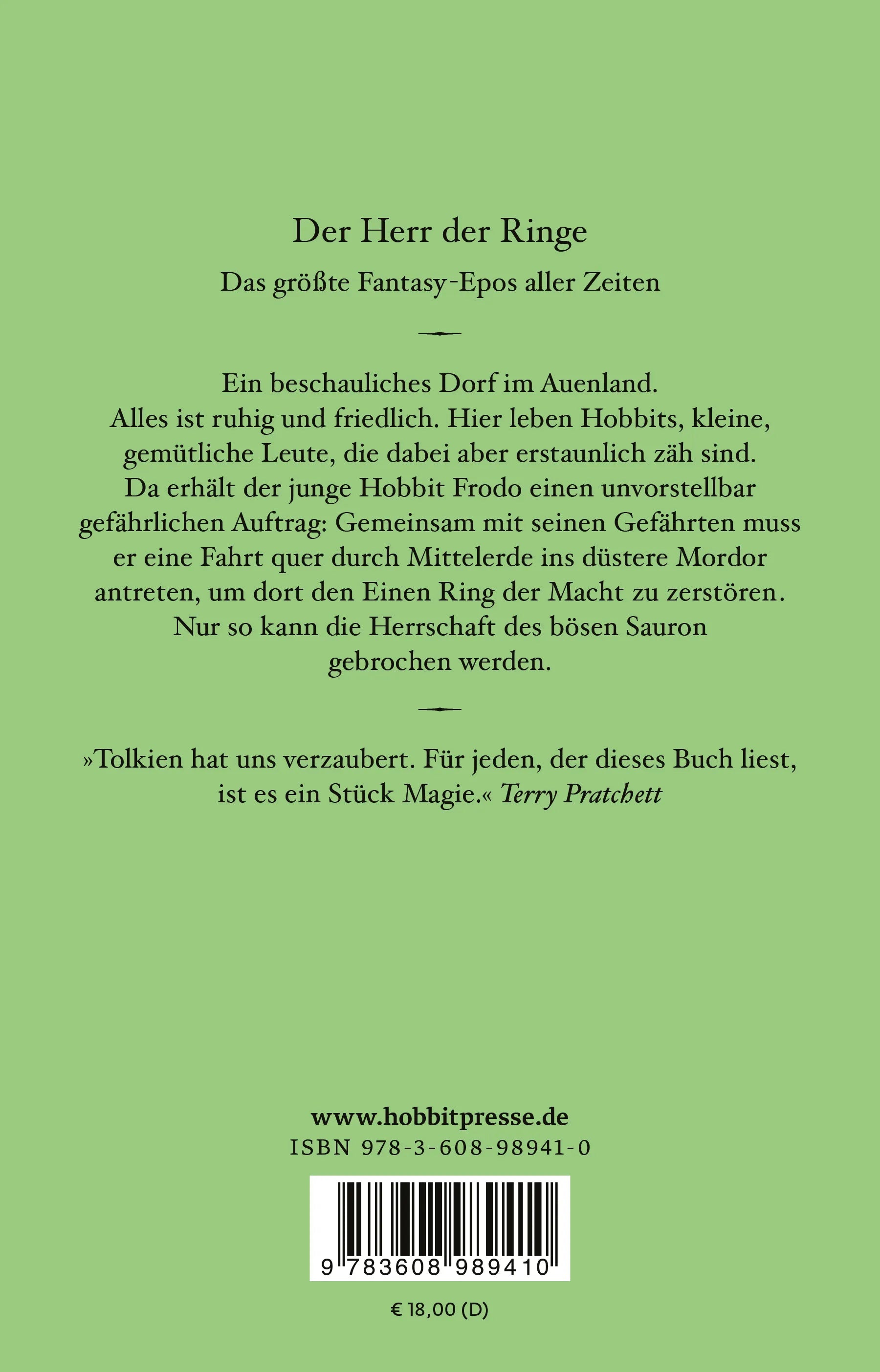 Rückseite: Der Herr der Ringe. Bd. 1 - Die Gefährten (Paperback)