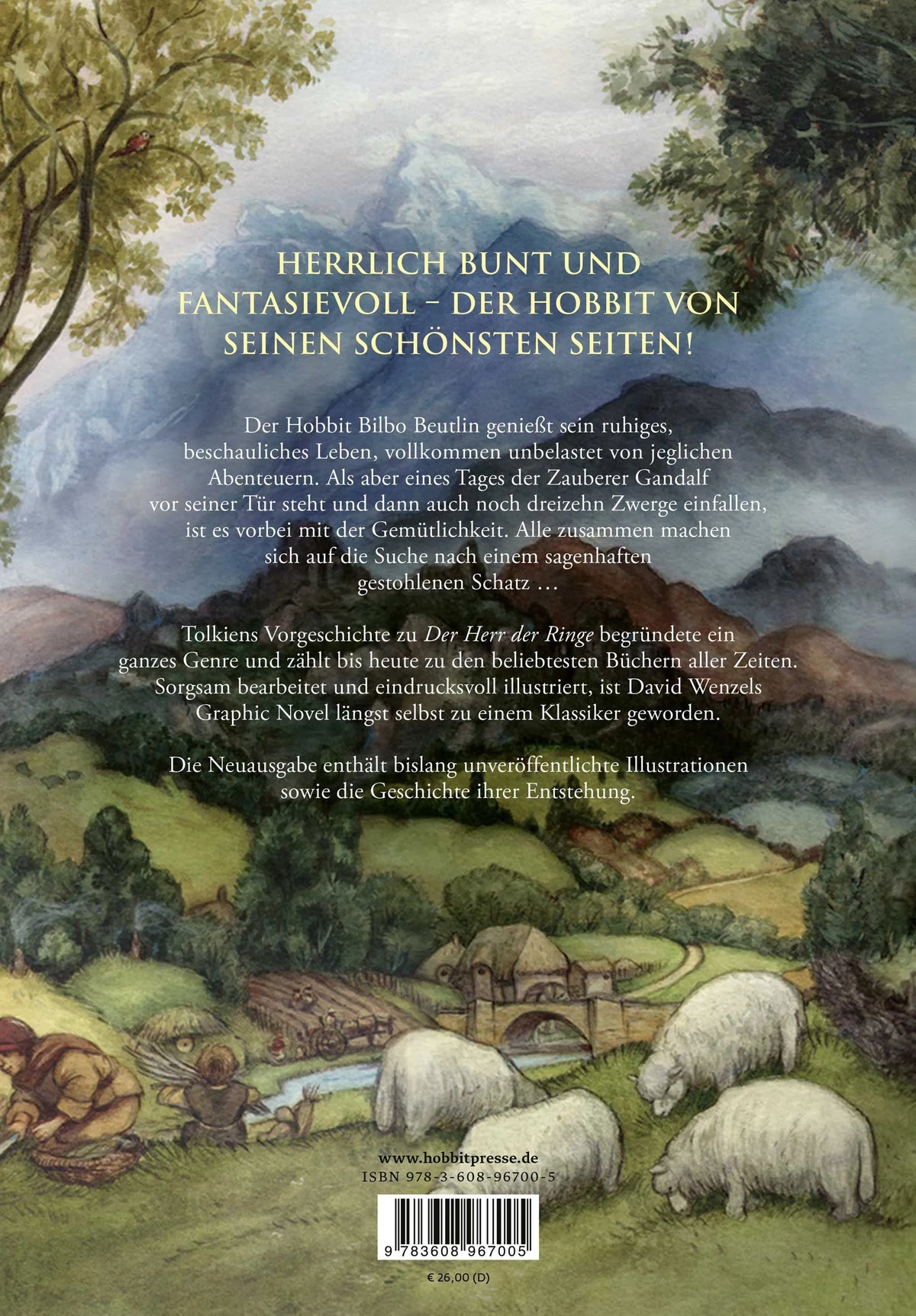 Rückseite: Der Hobbit - Die Graphic Novel (Hardcover)