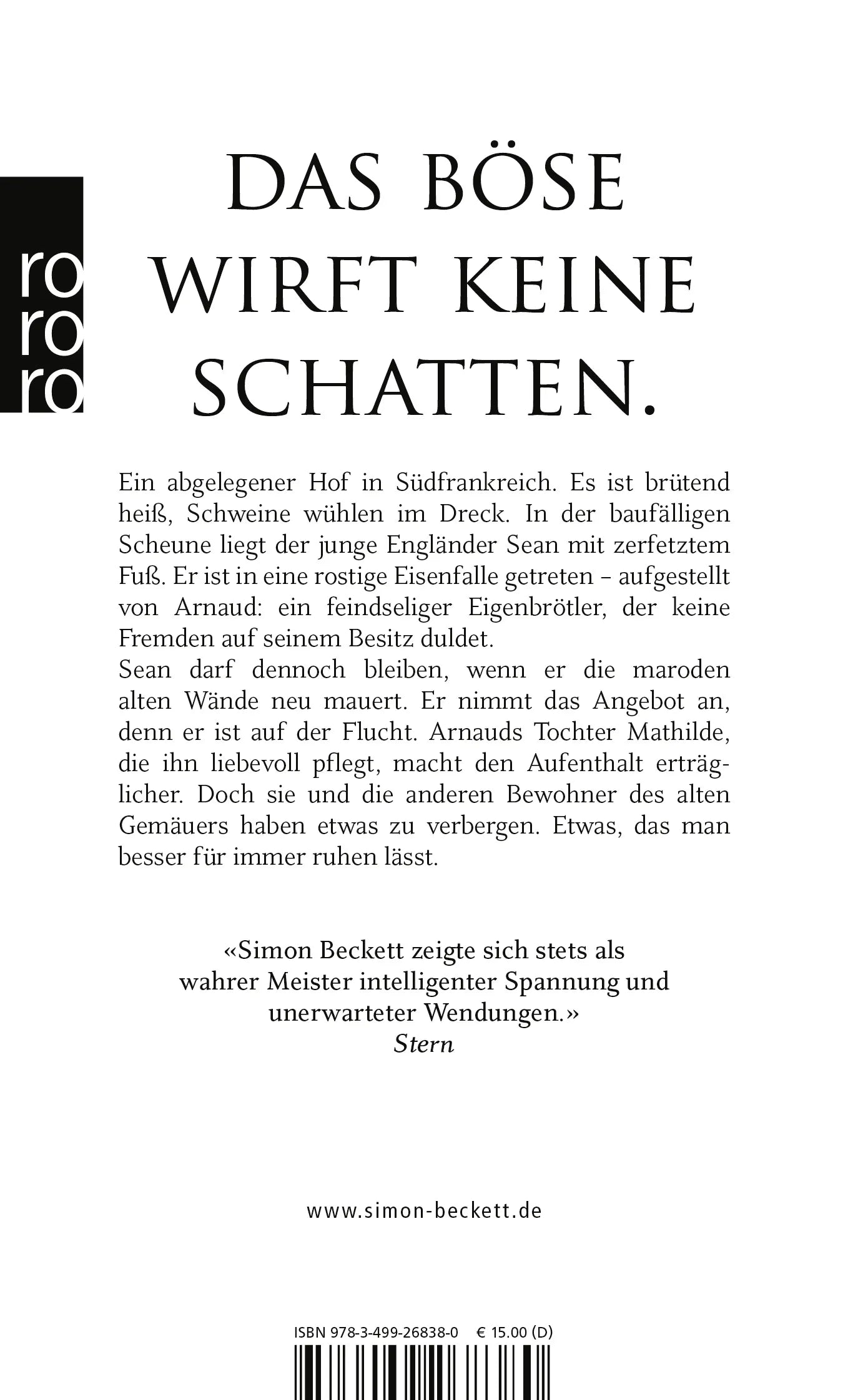Buchrückseite von 'Der Hof' mit Klappentext - Taschenbuch
