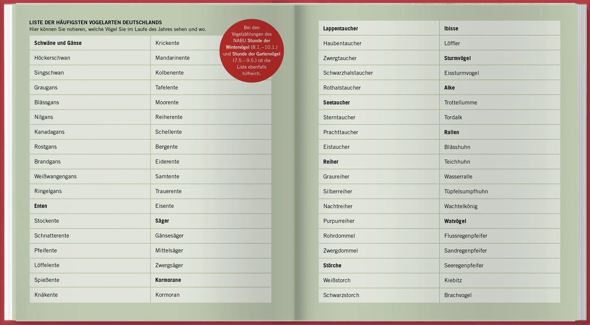 Der illustrierte Vogelkalender 2027 – Ansicht