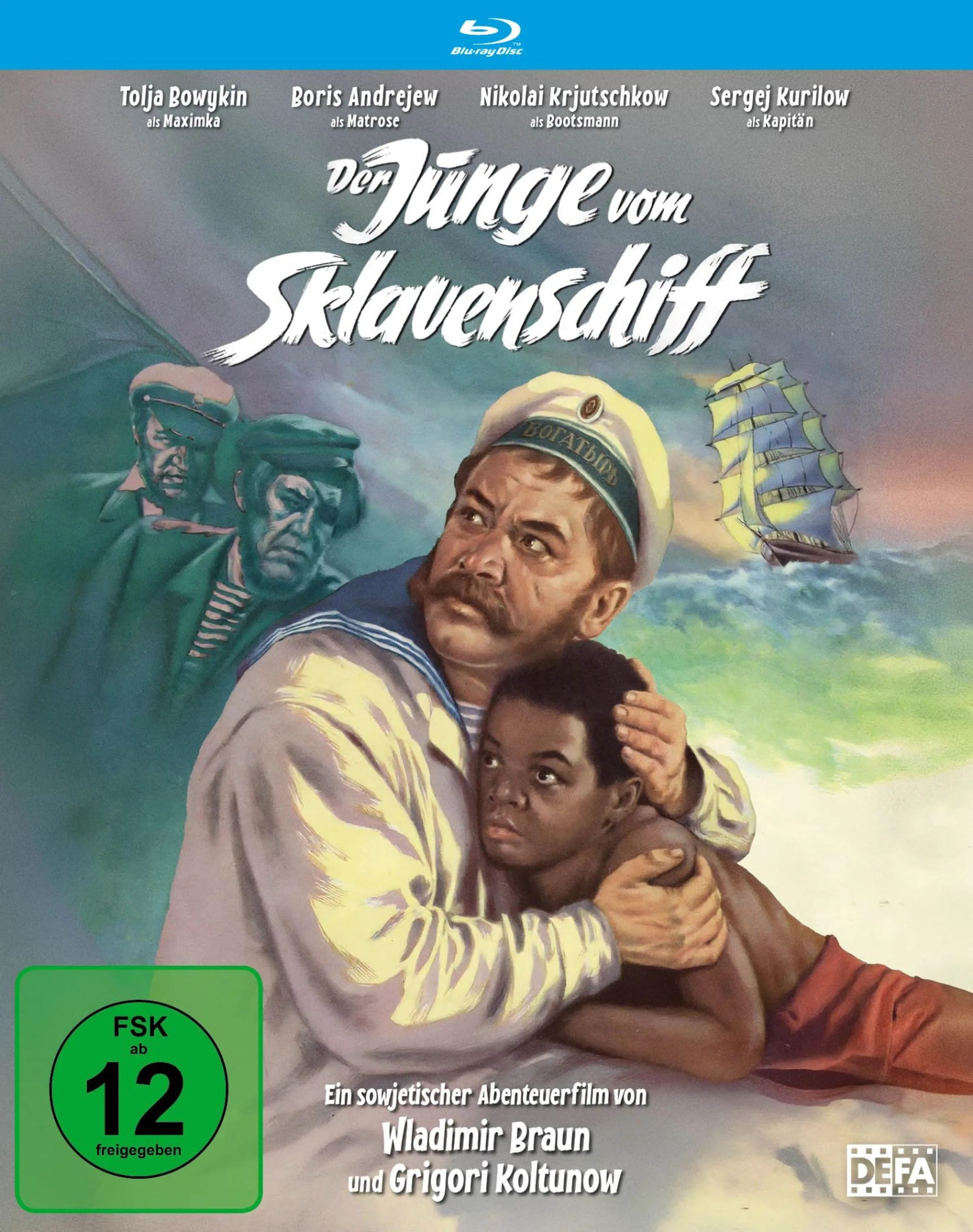 Blu-ray-Cover: Der Junge vom Sklavenschiff. Regie: Wladimir Braun