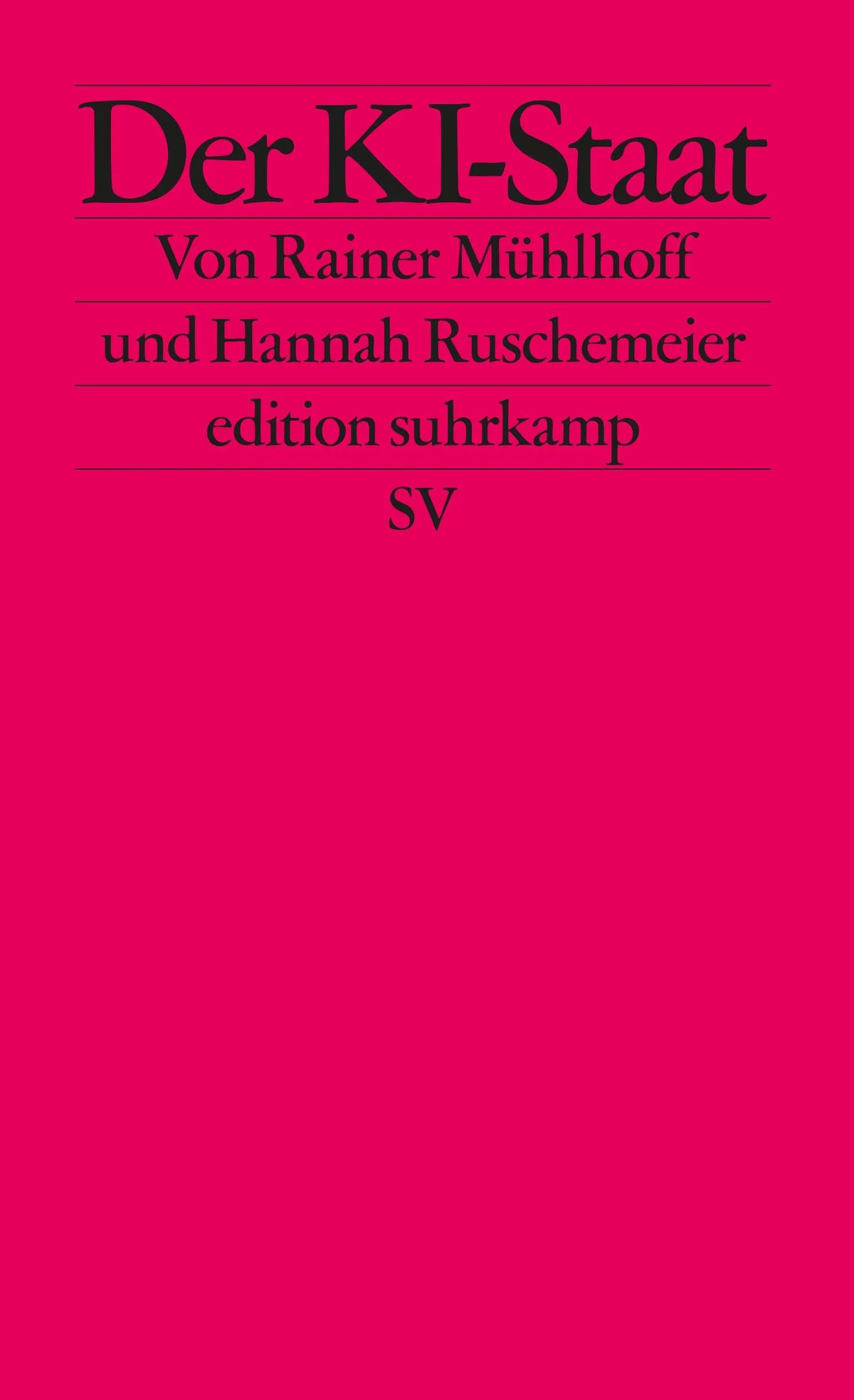 Cover: Der KI-Staat (Taschenbuch) von Rainer Mühlhoff
