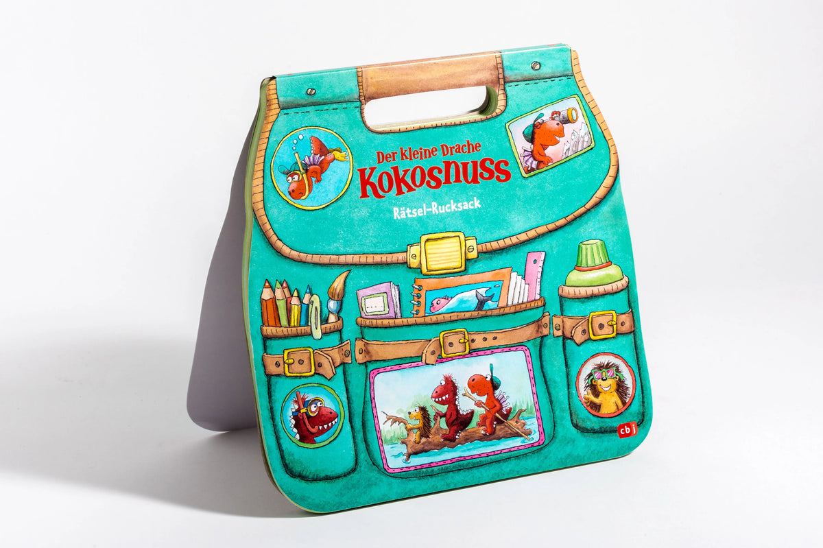 Detailansicht: Der kleine Drache Kokosnuss – Rätsel-Rucksack (Hardcover)