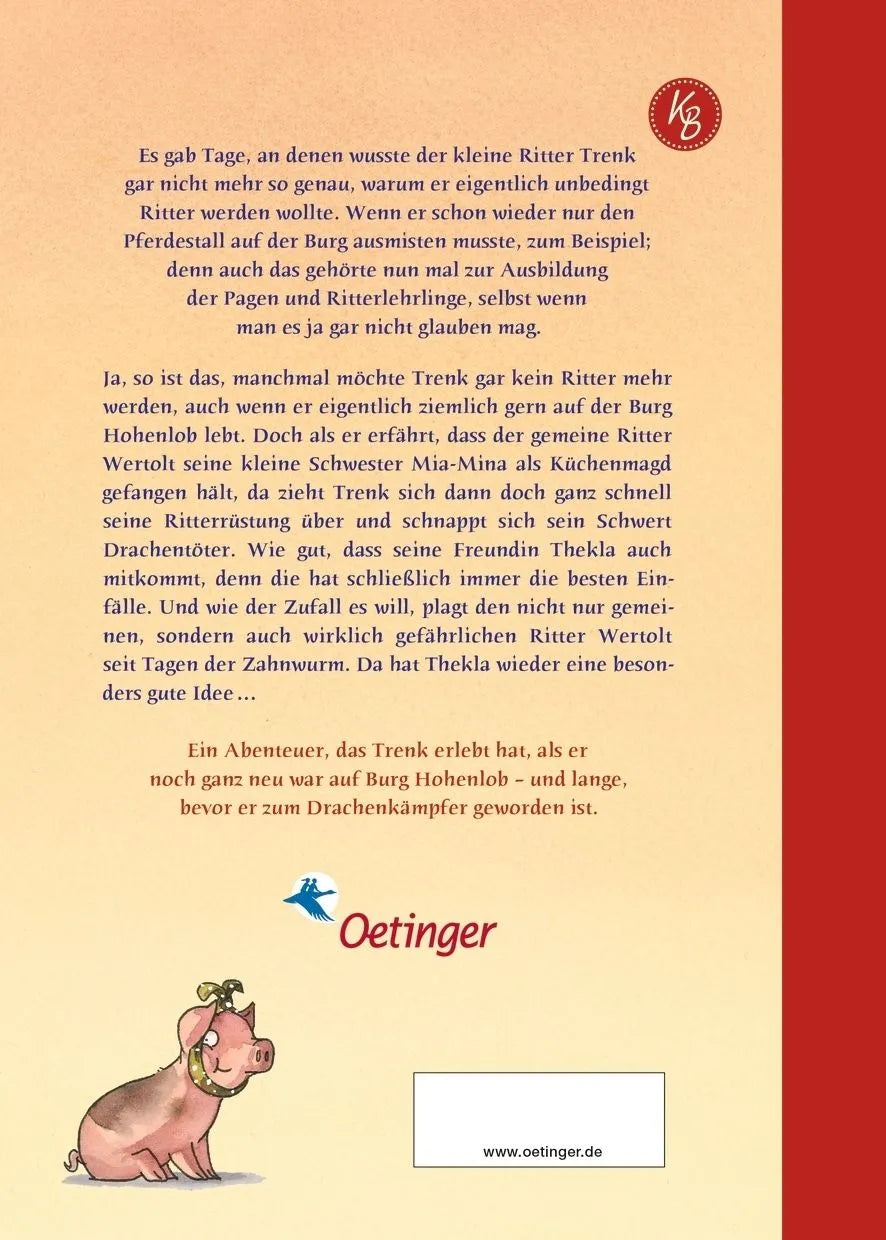 Rückseite: Der kleine Ritter Trenk und der ganz gemeine Zahnwurm (Hardcover)