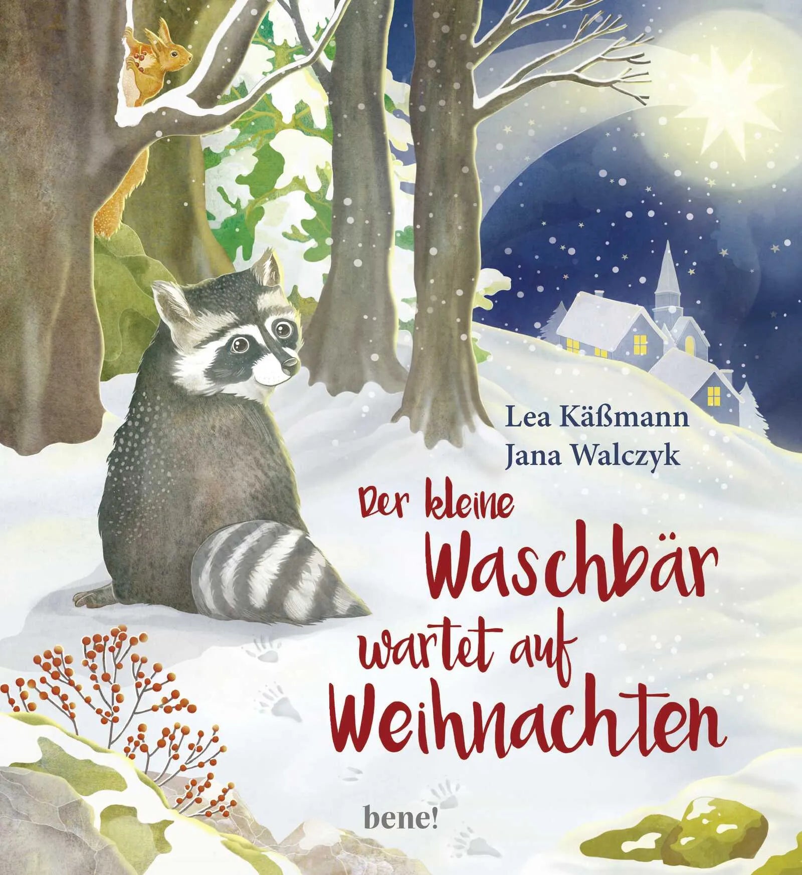 Buchcover von 'Der kleine Waschbär wartet auf Weihnachten – ein Bilderbuch für Kinder ab 2 Jahren' - Gebundene Ausgabe von Lea Käßmann