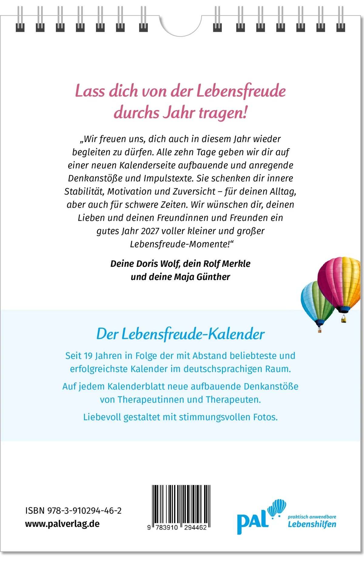 Der Lebensfreude-Kalender 2027 – Ansicht