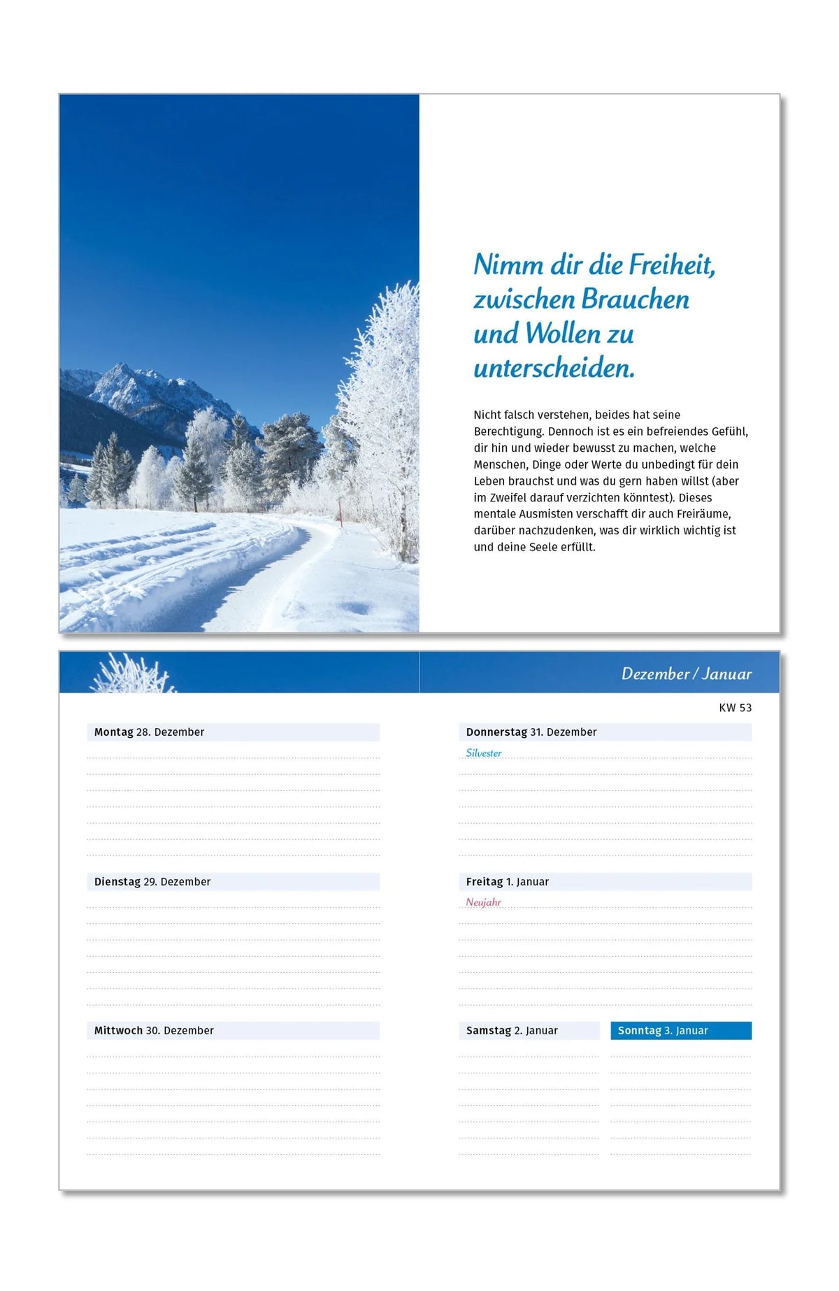 Der Lebensfreude-Taschenkalender 2027 – Ansicht