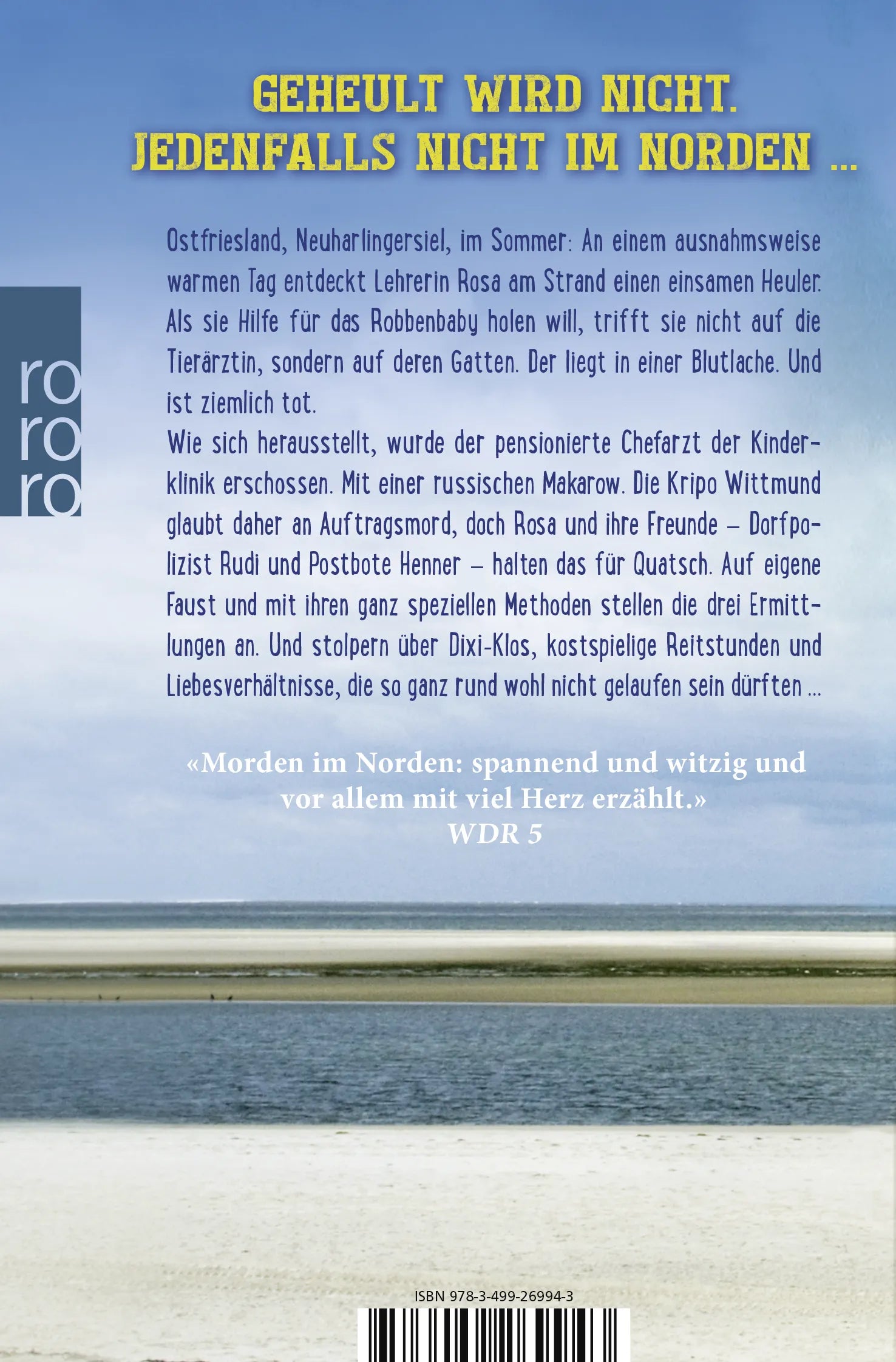 Buchrückseite von 'Der letzte Heuler' mit Klappentext - Taschenbuch