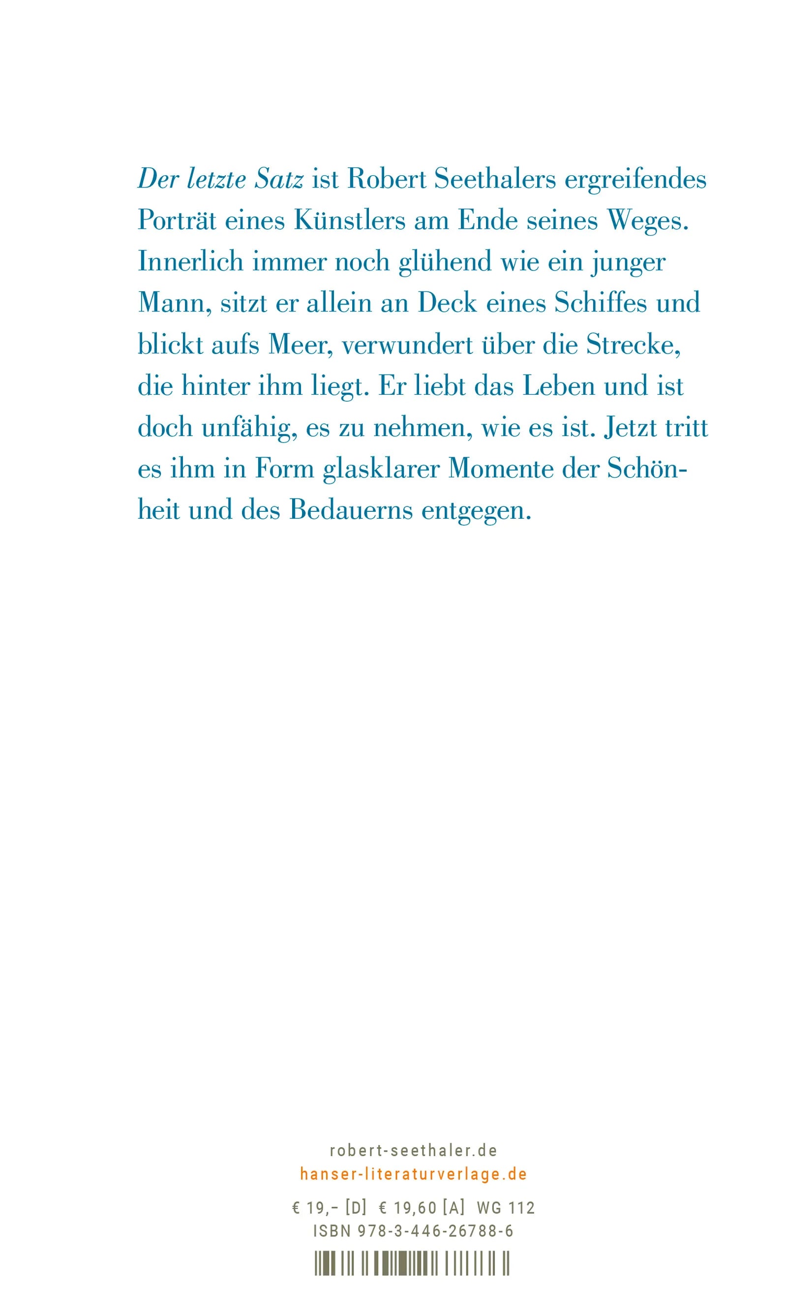 Robert Seethaler - Der letzte Satz