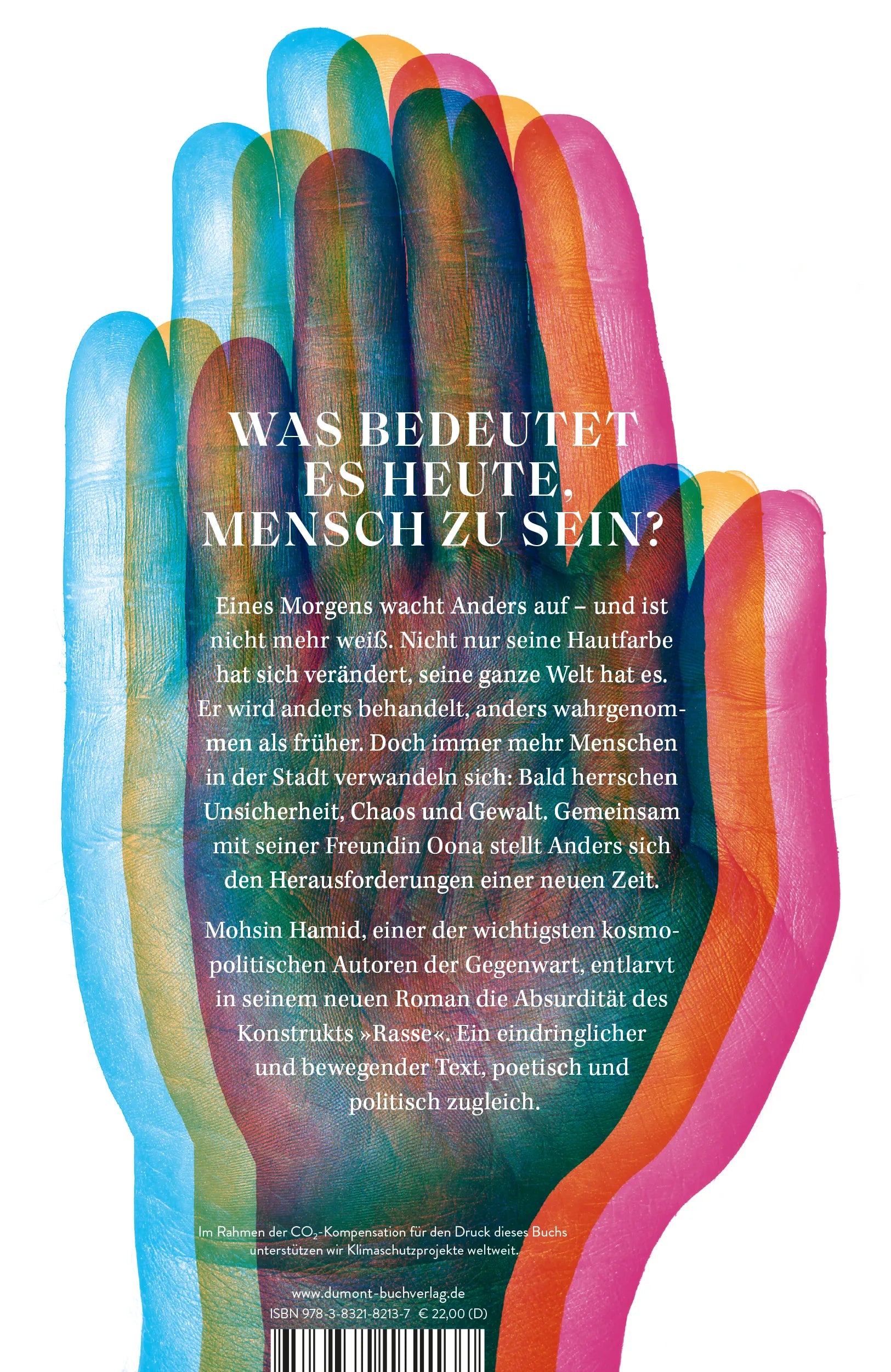 Buchrückseite von 'Der letzte weiße Mann' mit Klappentext - Gebundene Ausgabe