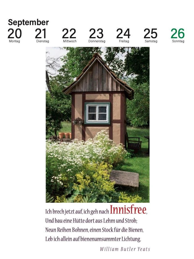Der literarische Gartenkalender 2027 – Ansicht