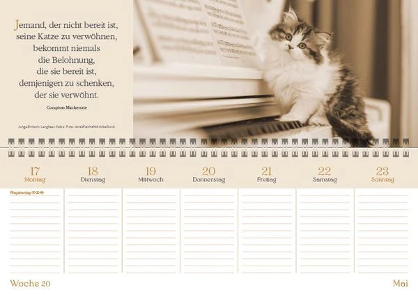 Der literarische Katzenplaner (TQ) 2027 – Ansicht