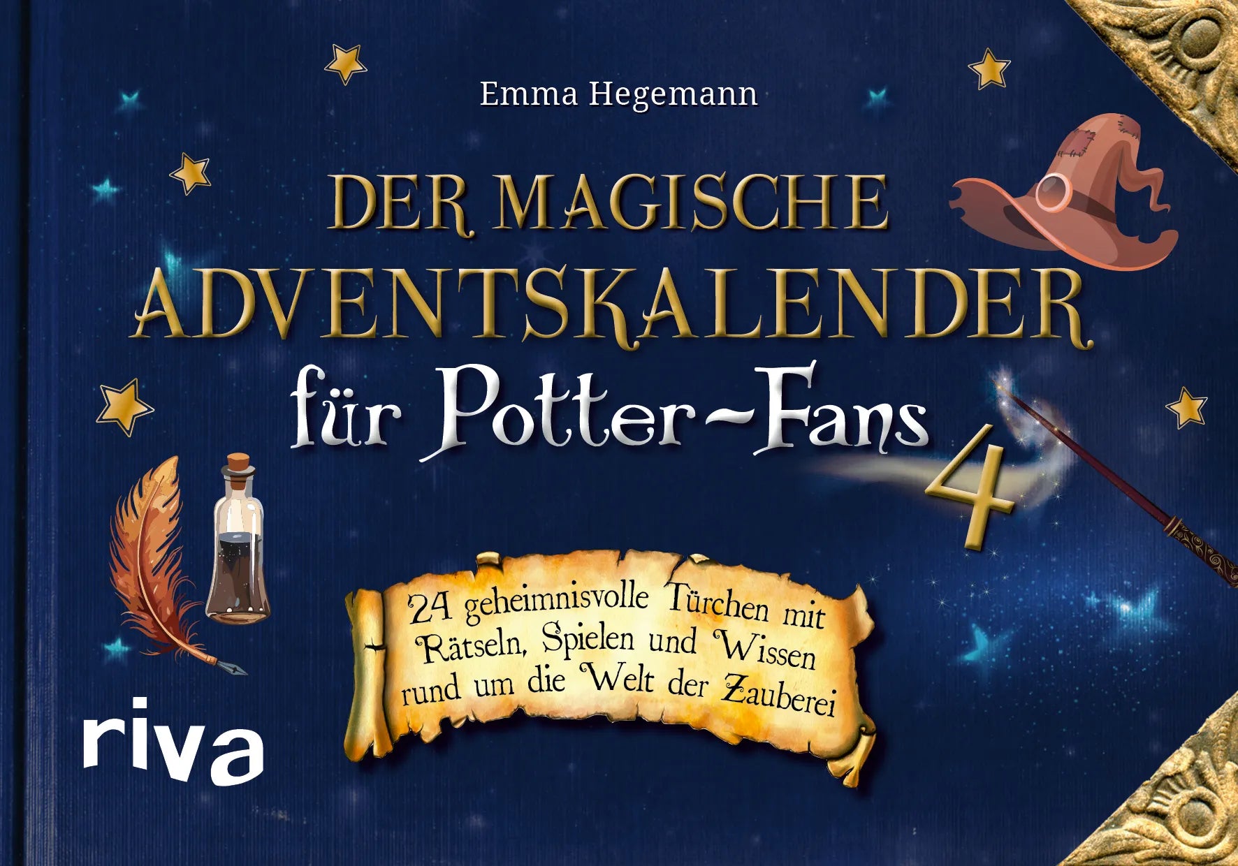 Buchcover von 'Der magische Adventskalender für Potter-Fans 4' - Gebundene Ausgabe von Emma Hegemann