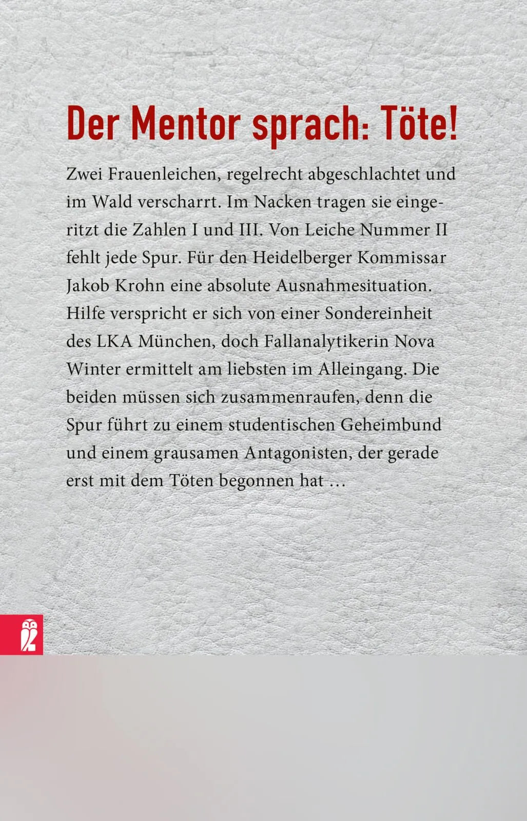 Rückseite: Der Mentor (Taschenbuch)