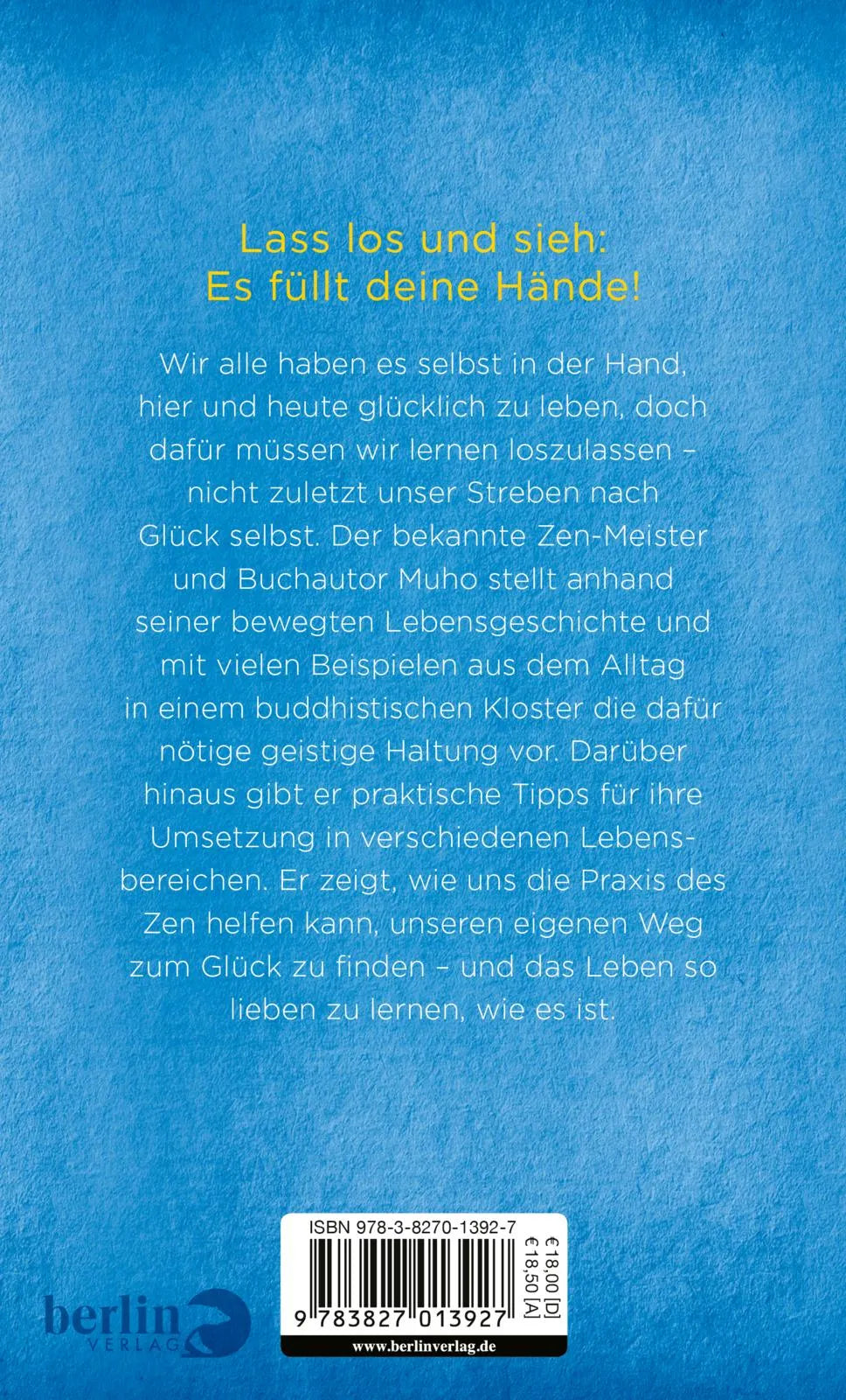 Buchrückseite von 'Der Mond leuchtet in jeder Pfütze' mit Klappentext - Gebundene Ausgabe