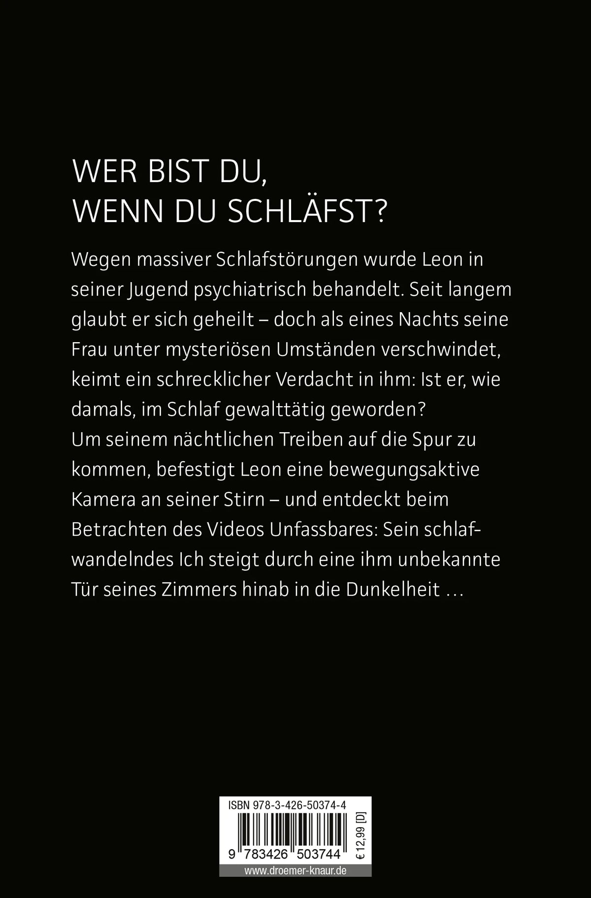 Rückseite: Der Nachtwandler (Taschenbuch)