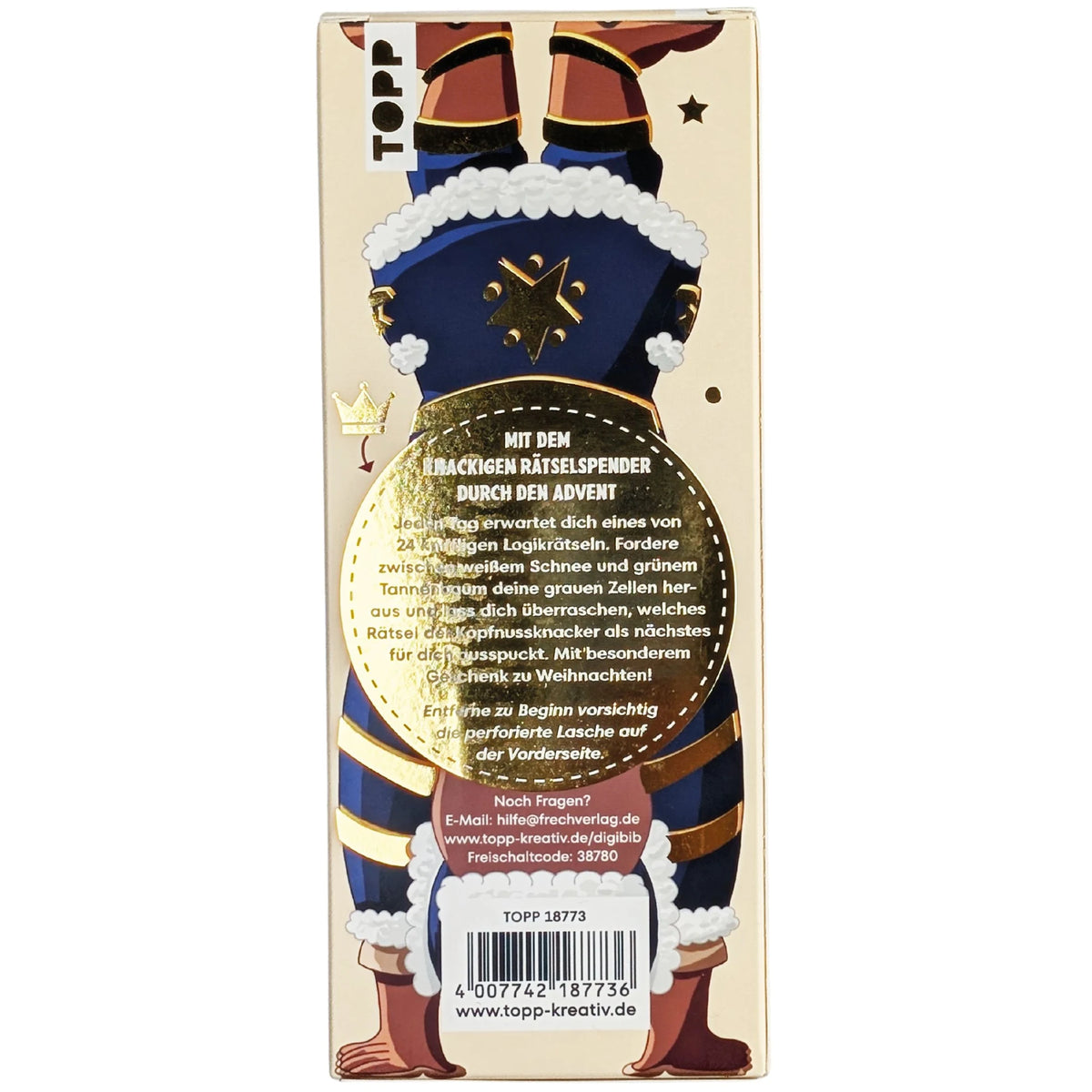 Der neue Kopfnussknacker – Rätsel-Adventskalender (blaue Edition – 2026) – Ansicht