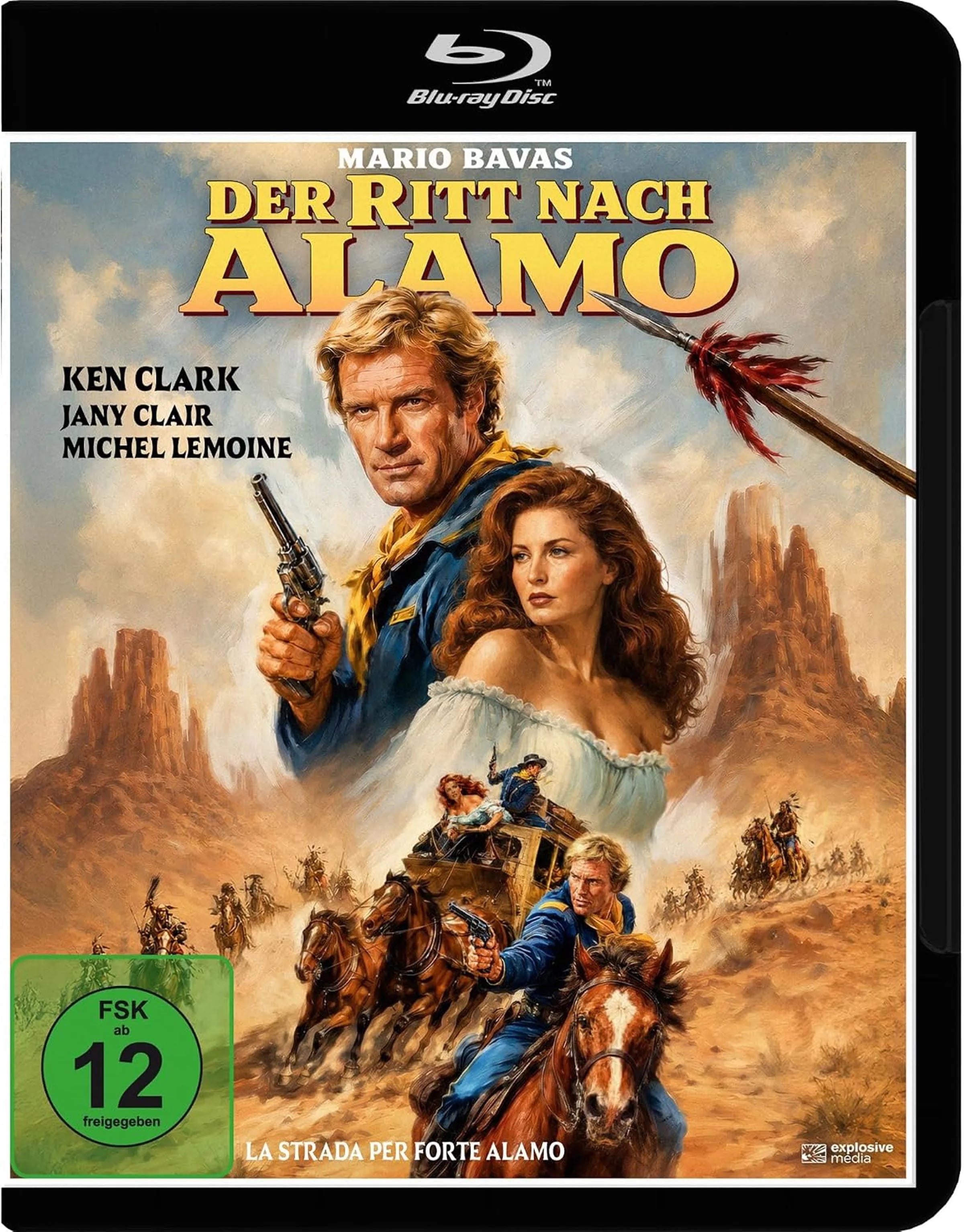 Blu-ray-Cover: Der Ritt nach Alamo. Regie: Mario Bava