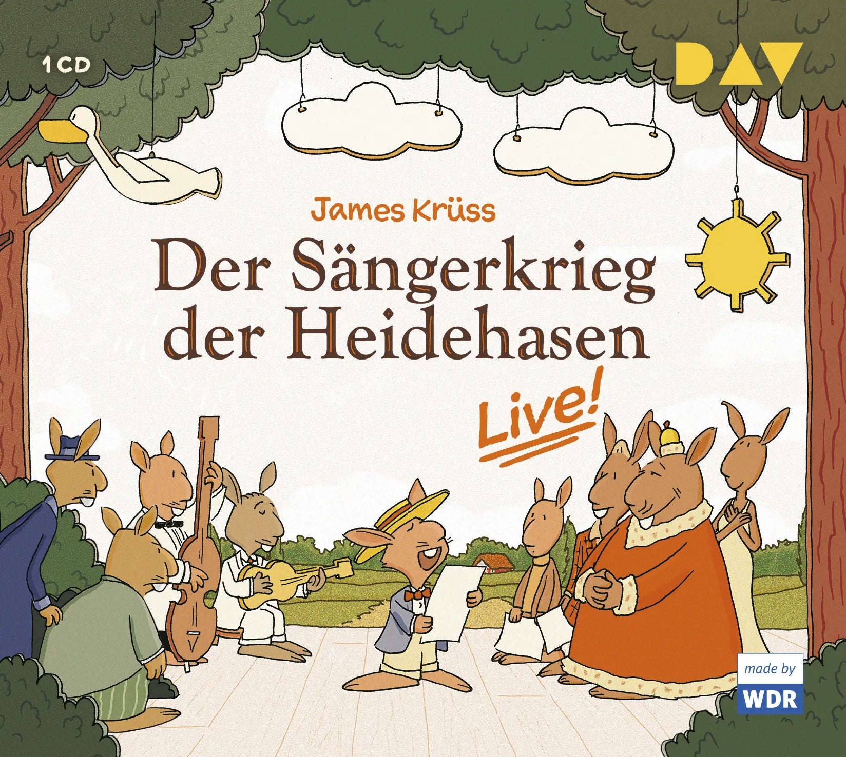Buchcover von 'Der Sängerkrieg der Heidehasen – Live!' - Hörbuch (CD) von James Krüss