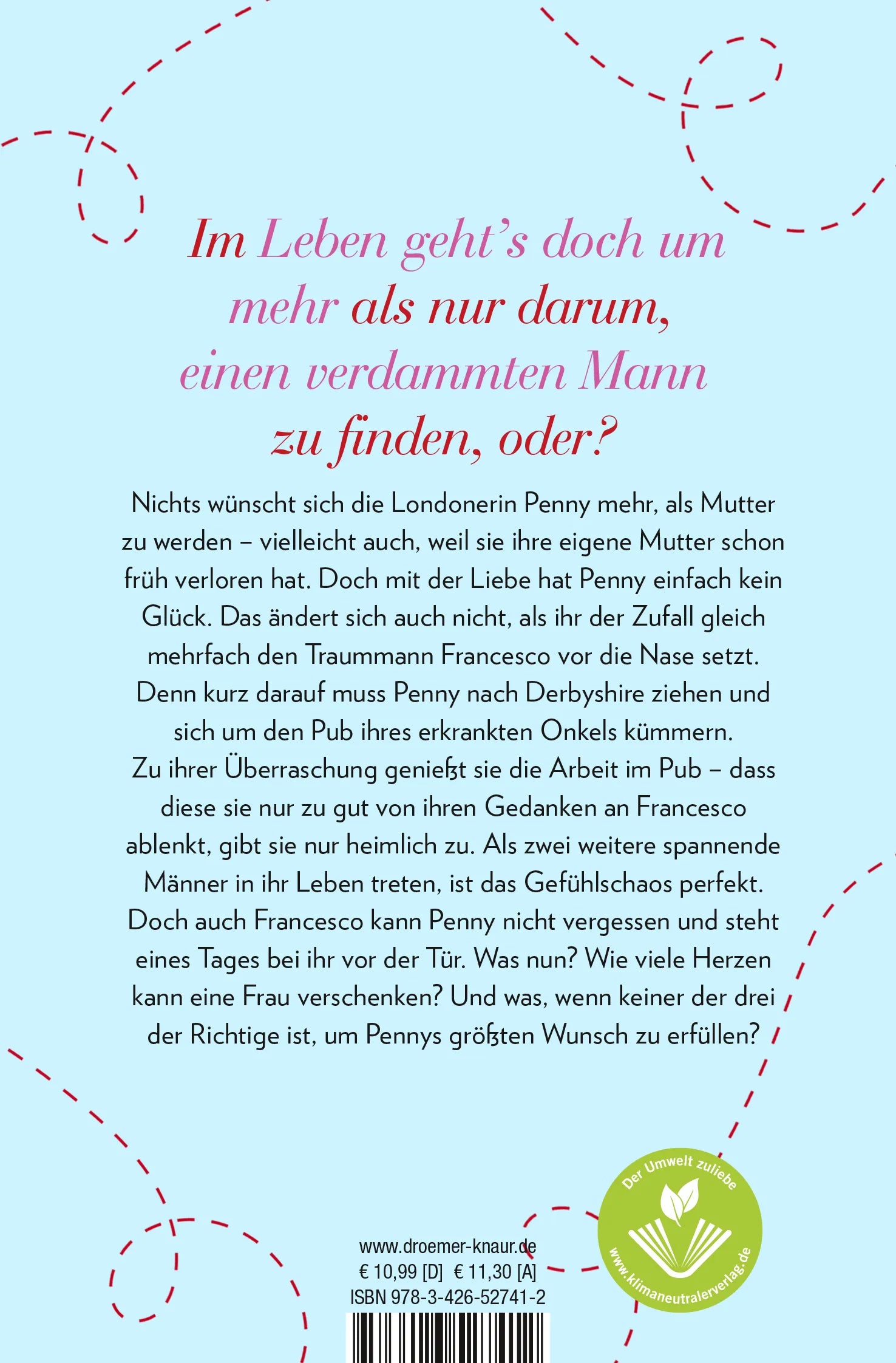 Buchrückseite von 'Der schönste Zufall meines Lebens' mit Klappentext - Taschenbuch