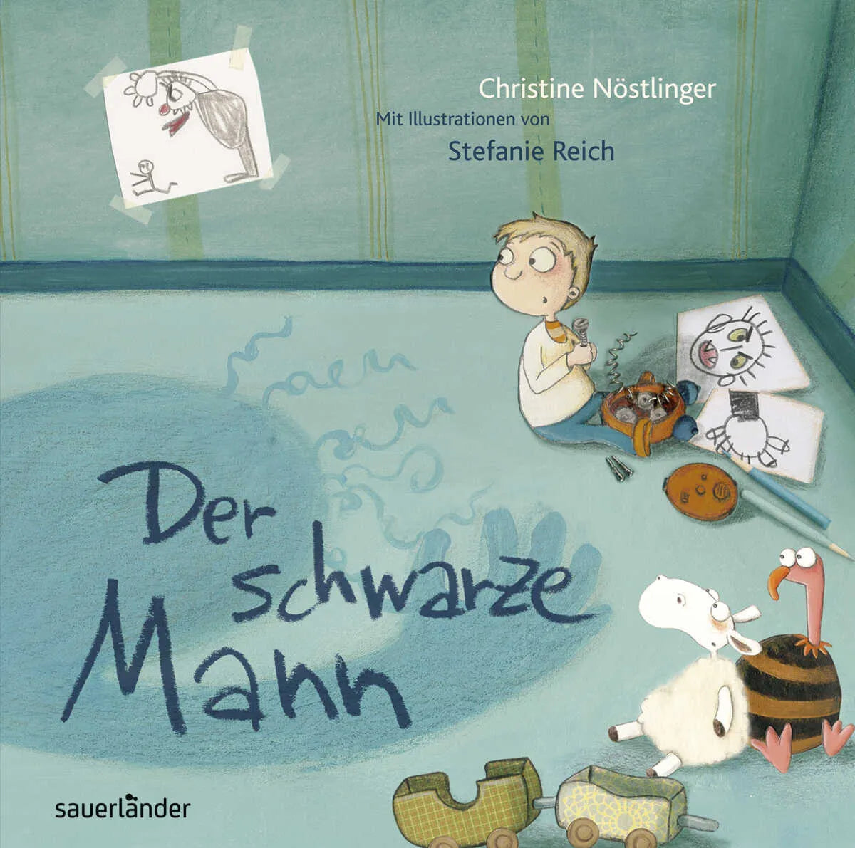Buchcover von 'Der schwarze Mann' - Gebundene Ausgabe von Christine Nöstlinger