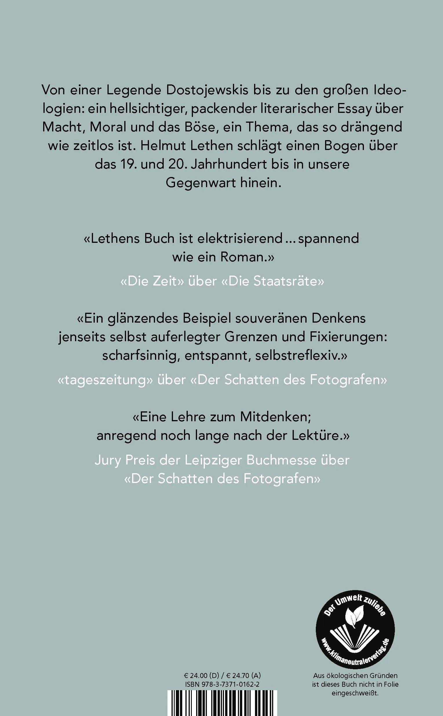 Buchrückseite von 'Der Sommer des Großinquisitors' mit Klappentext - Gebundene Ausgabe