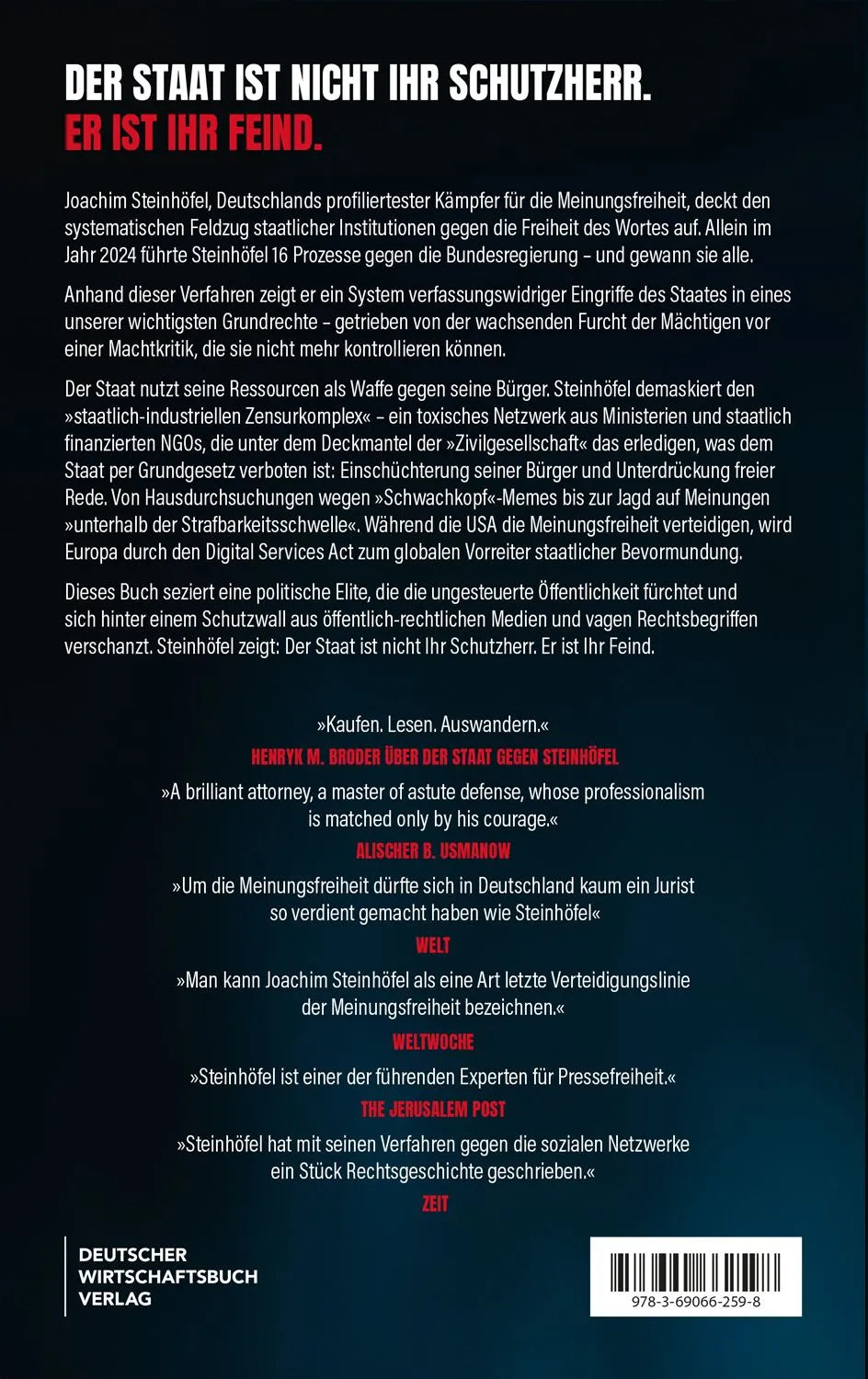 Rückseite: Der Staat gegen Steinhöfel (Taschenbuch)
