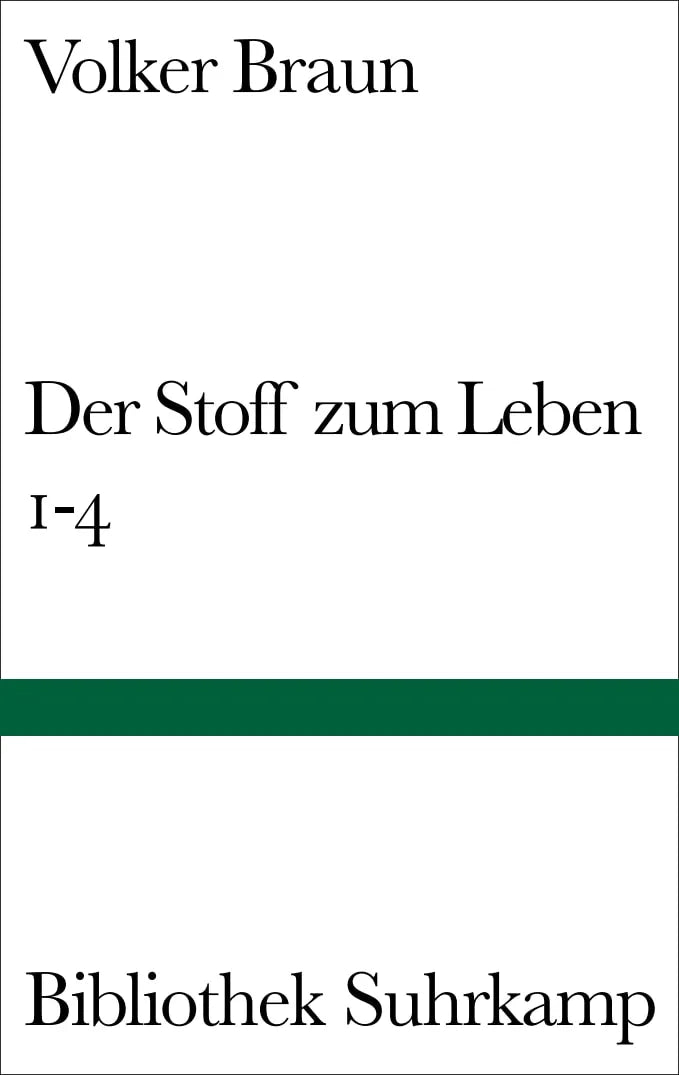 Buchcover von 'Der Stoff zum Leben 1-4' - Gebundene Ausgabe von Volker Braun