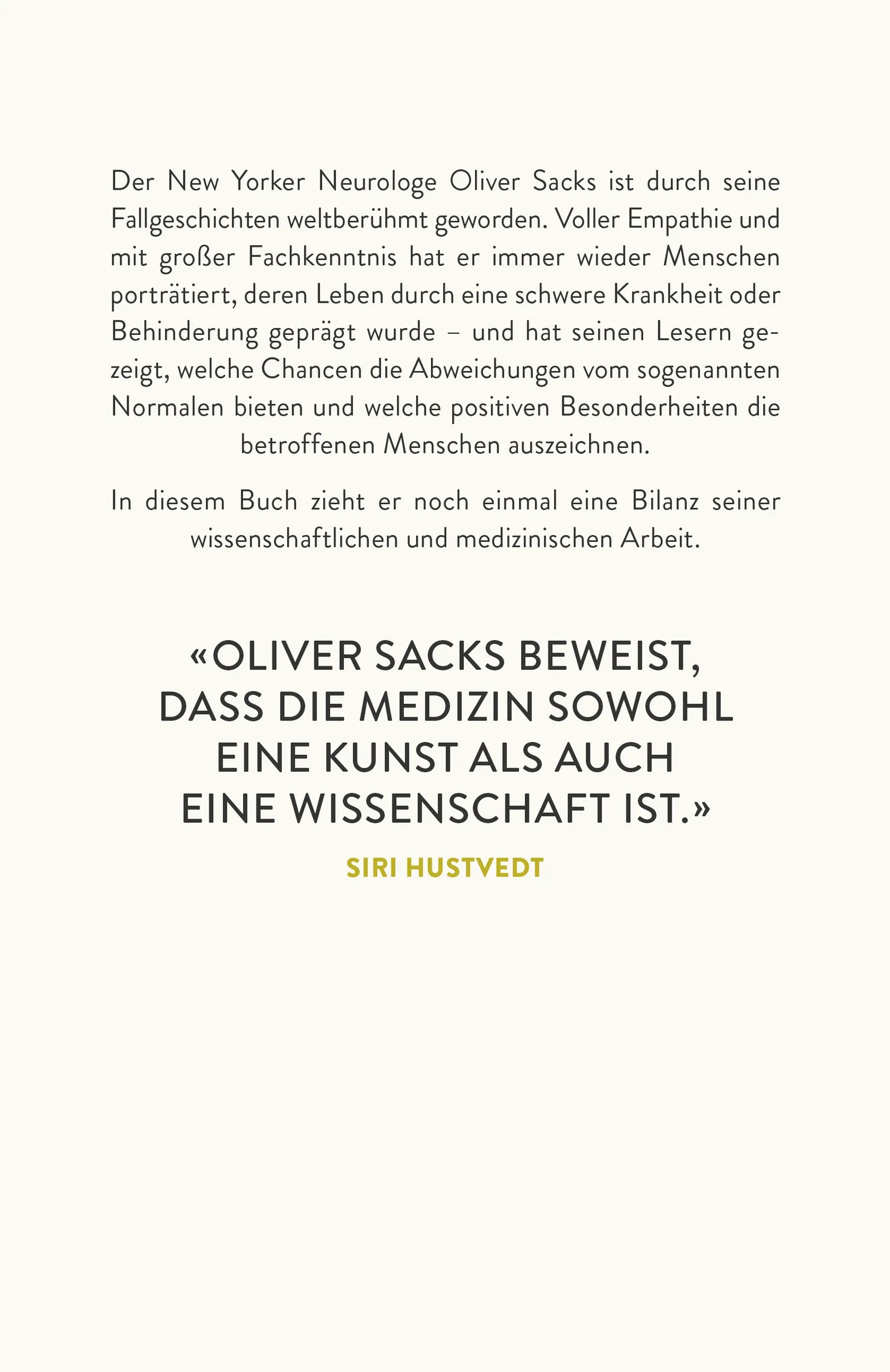 Buchrückseite von 'Der Strom des Bewusstseins' mit Klappentext - Gebundene Ausgabe