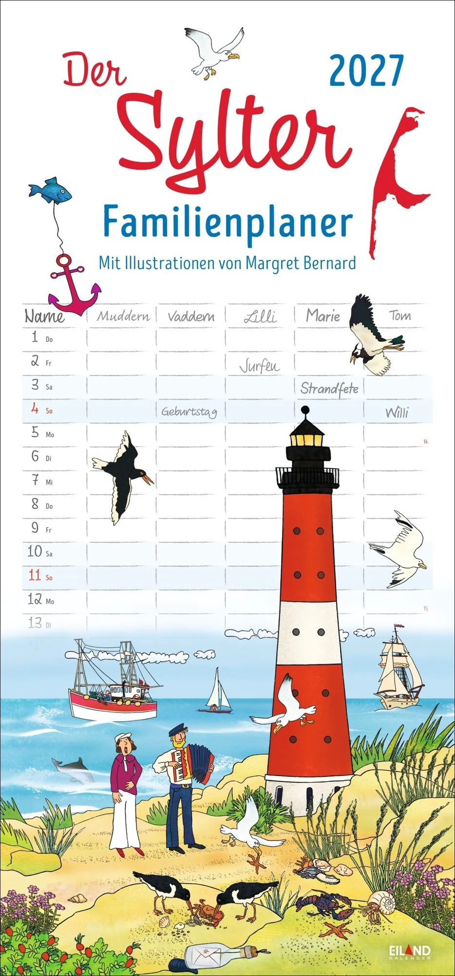 Familienplaner: Der Sylter Familienplaner 2027 - Margret Bernard