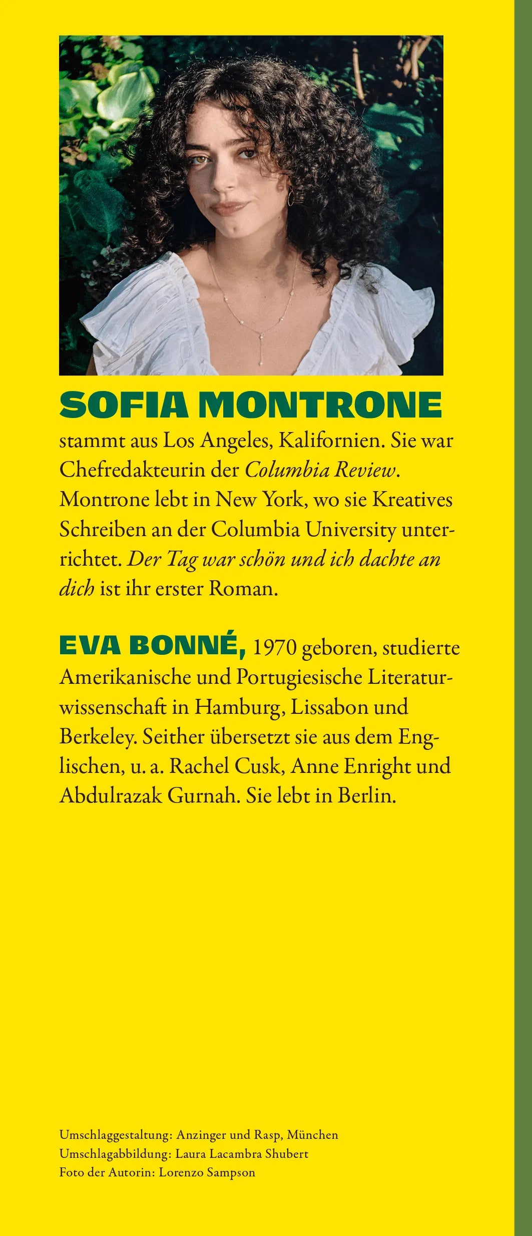 Rückseite: Der Tag war schön und ich dachte an dich (Hardcover)
