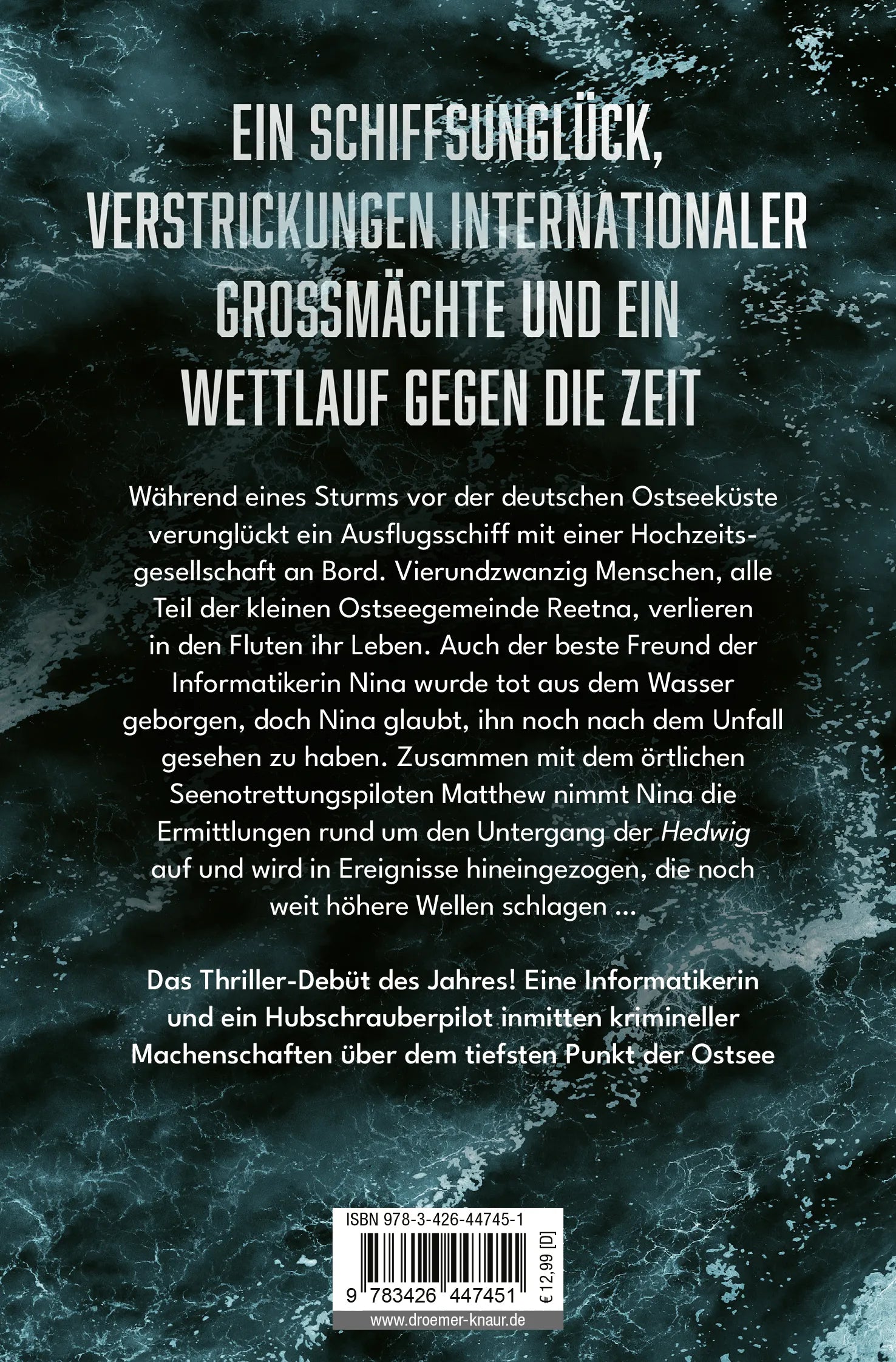Buchrückseite von 'Der tiefste Punkt' mit Klappentext - Taschenbuch