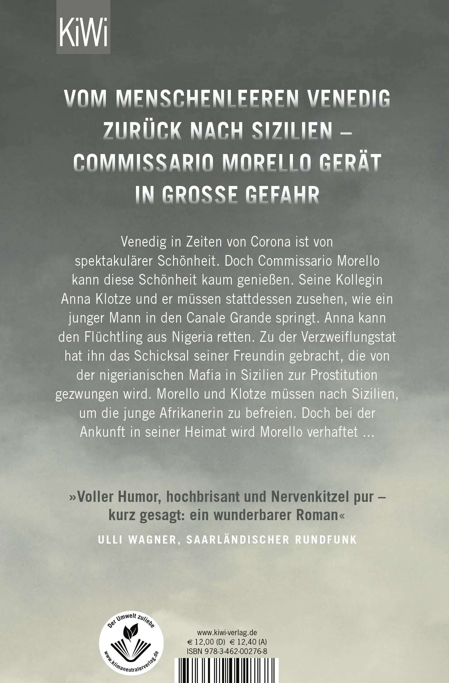 Buchrückseite von 'Der Tintenfischer' mit Klappentext - Taschenbuch