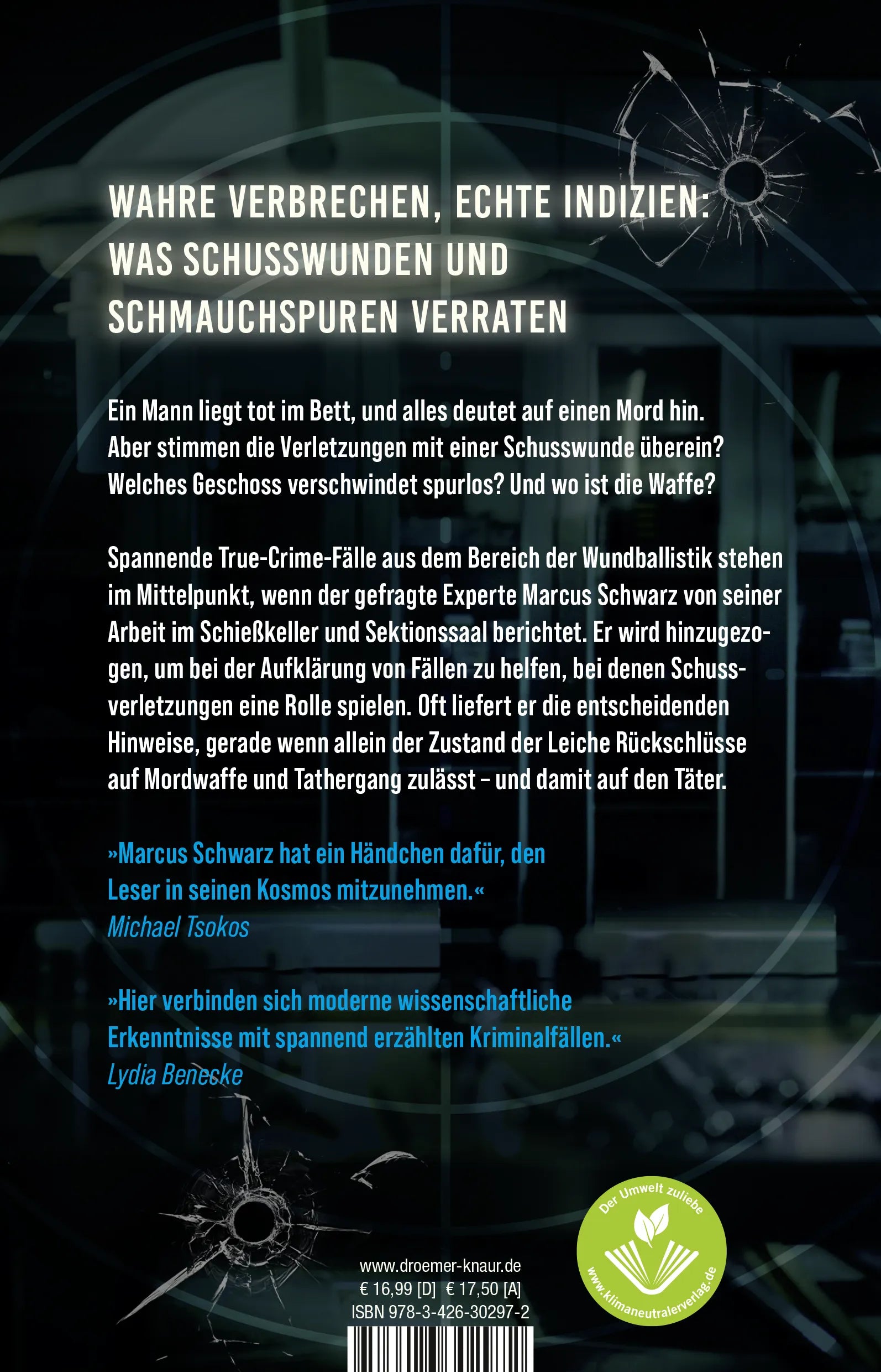 Buchrückseite von 'Der Tod im Anflug' mit Klappentext - Paperback