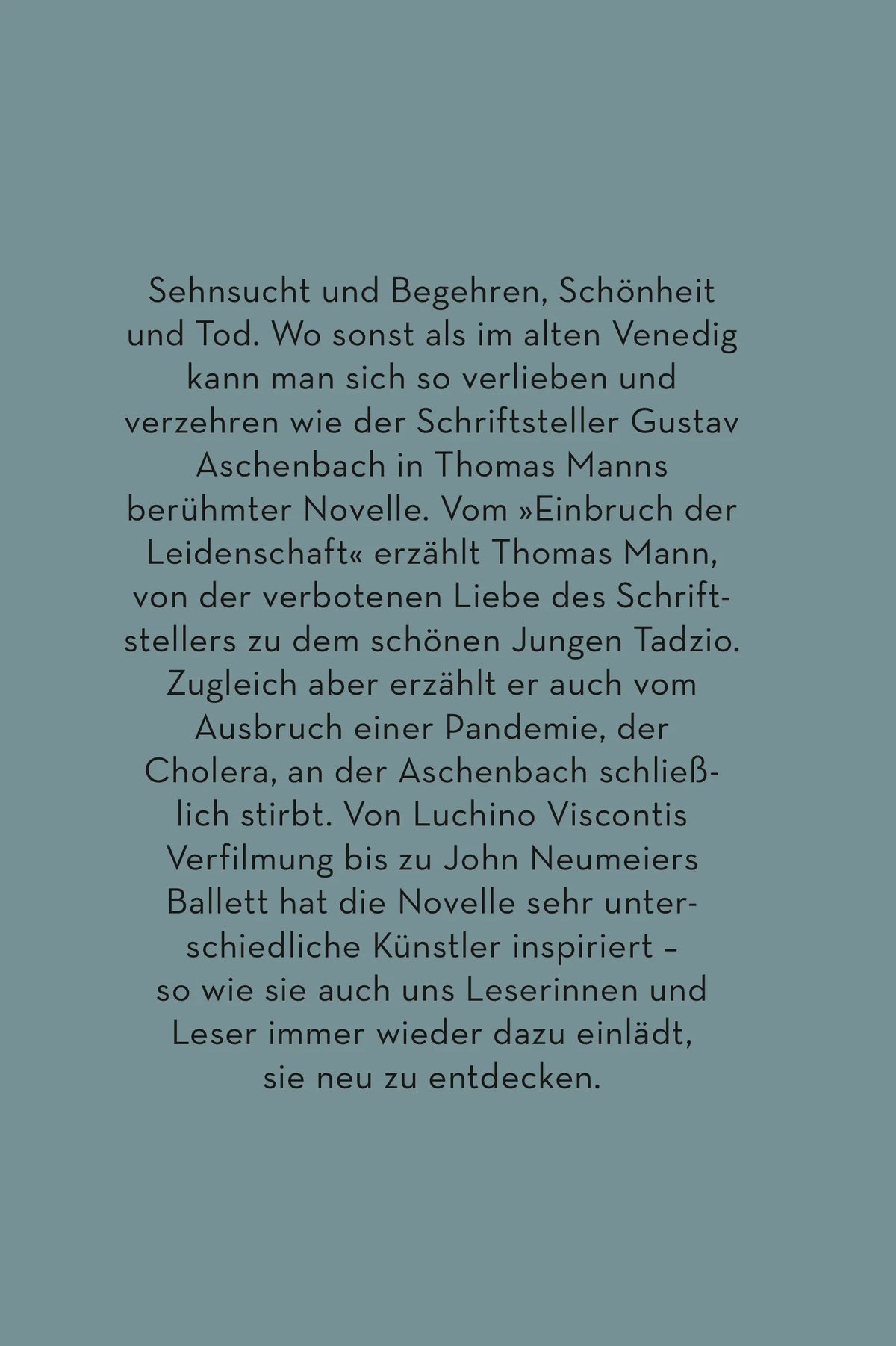 Rückseite: Der Tod in Venedig (Hardcover)