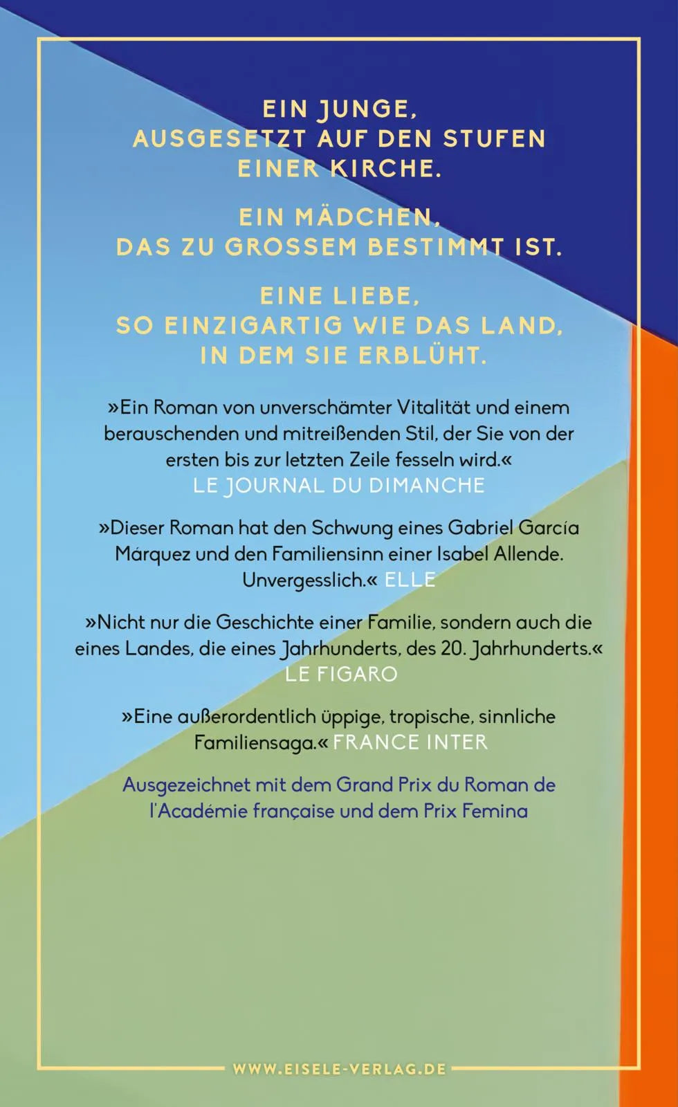 Buchrückseite von 'Der Traum des Jaguars' mit Klappentext - Gebundene Ausgabe