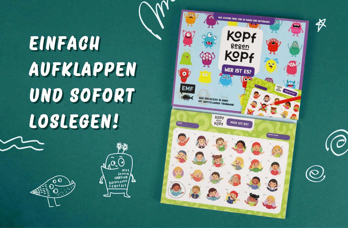 Der ultimative Spielblock: Kopf gegen Kopf – Wer ist es? – Ansicht