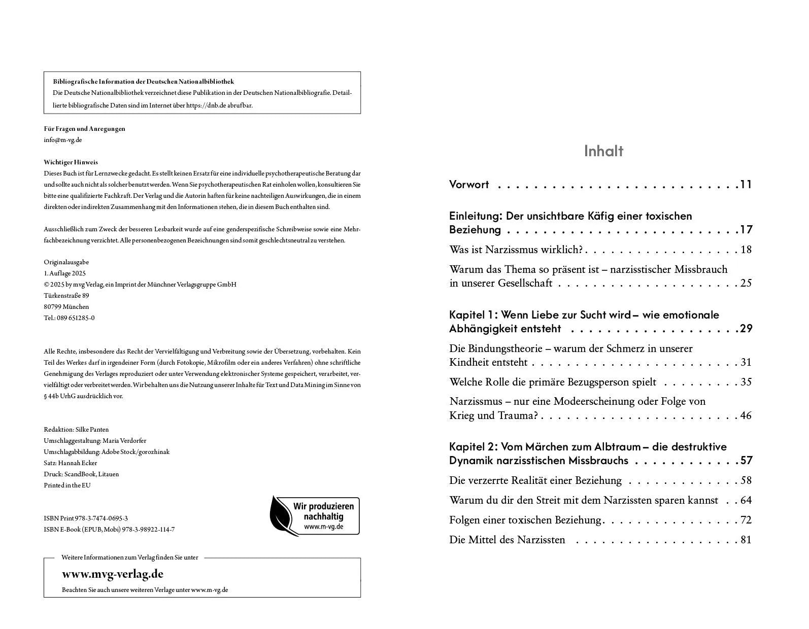 Innenansicht von 'Der unsichtbare Käfig – gefangen in narzisstischen Beziehungen' - Taschenbuch