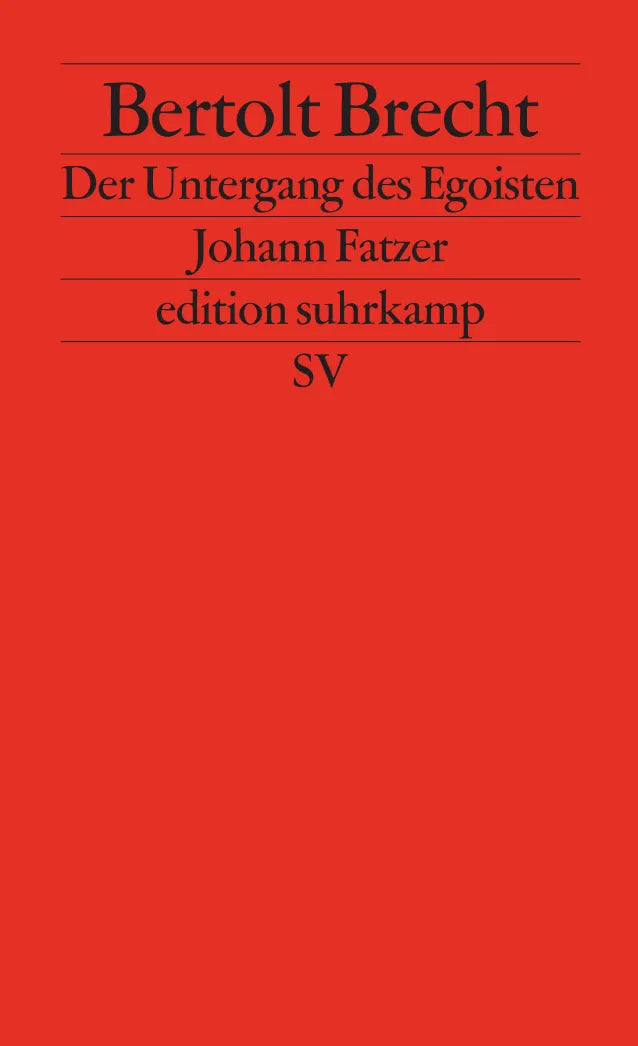 Buchcover von 'Der Untergang des Egoisten Johann Fatzer' - Taschenbuch von Bertolt Brecht