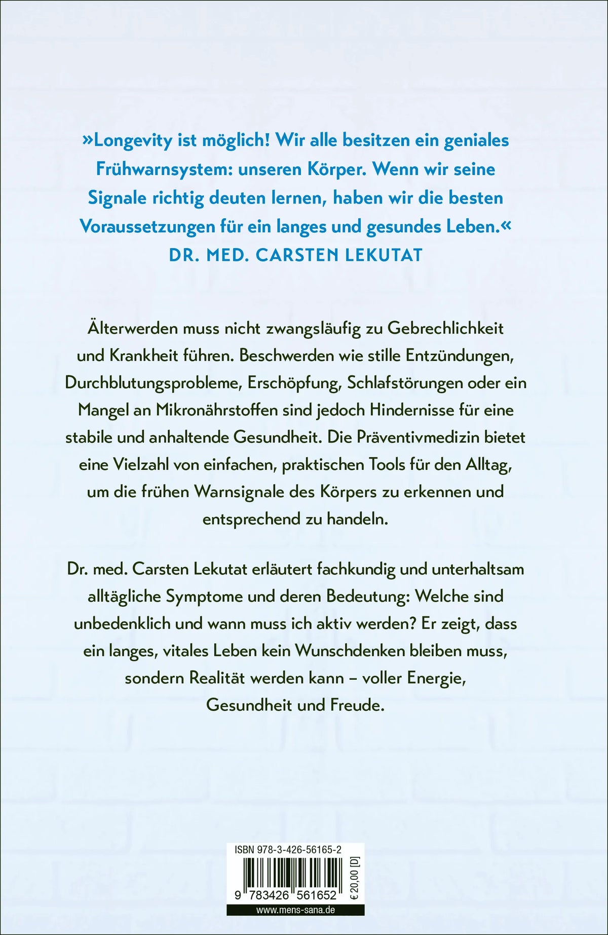 Rückseite: Der Vital-Code (Hardcover)