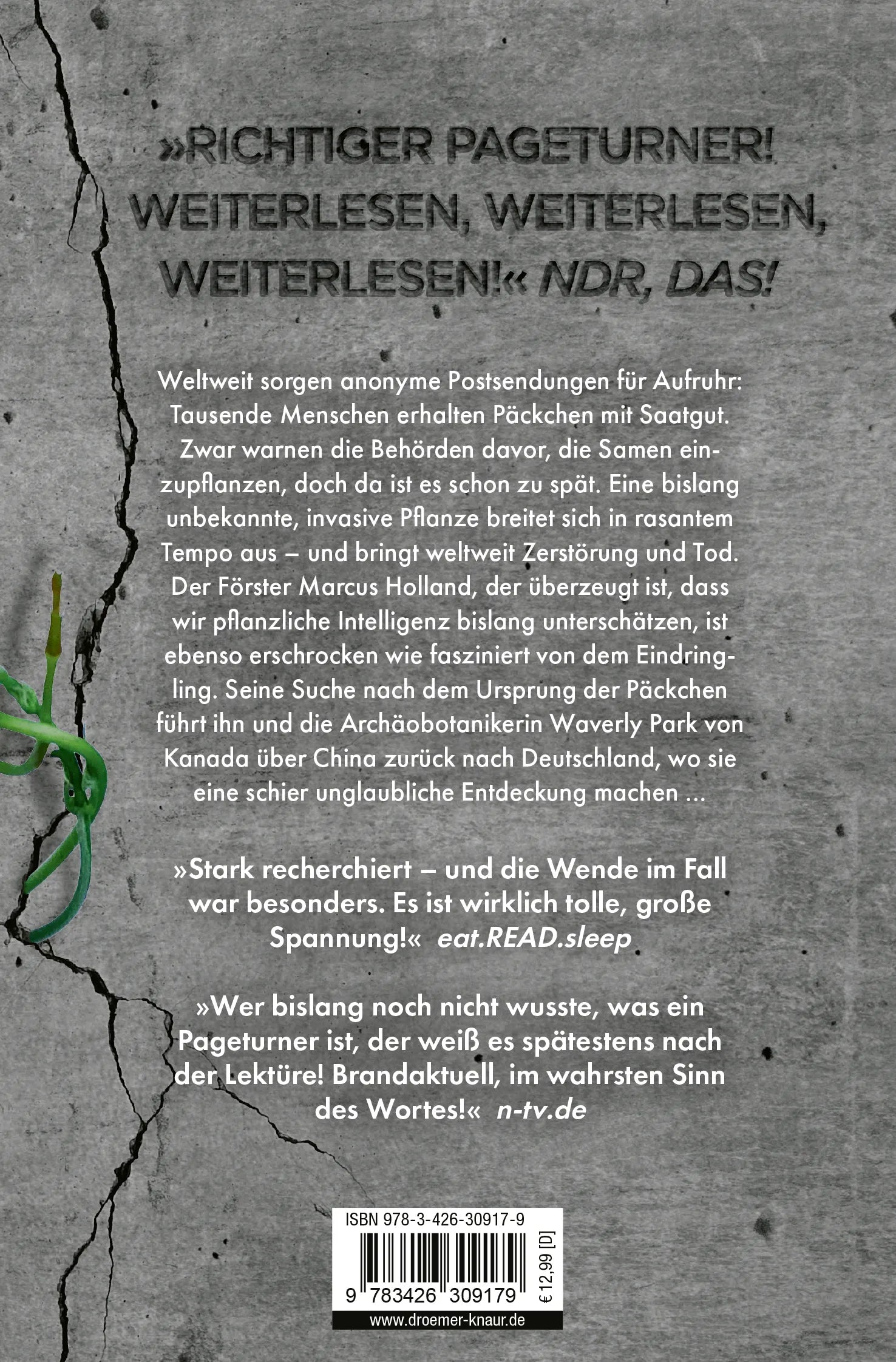 Buchrückseite von 'Der Wald' mit Klappentext - Taschenbuch