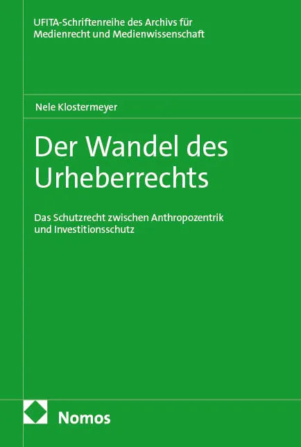 Cover: Der Wandel des Urheberrechts (E-Book) von Nele Klostermeyer