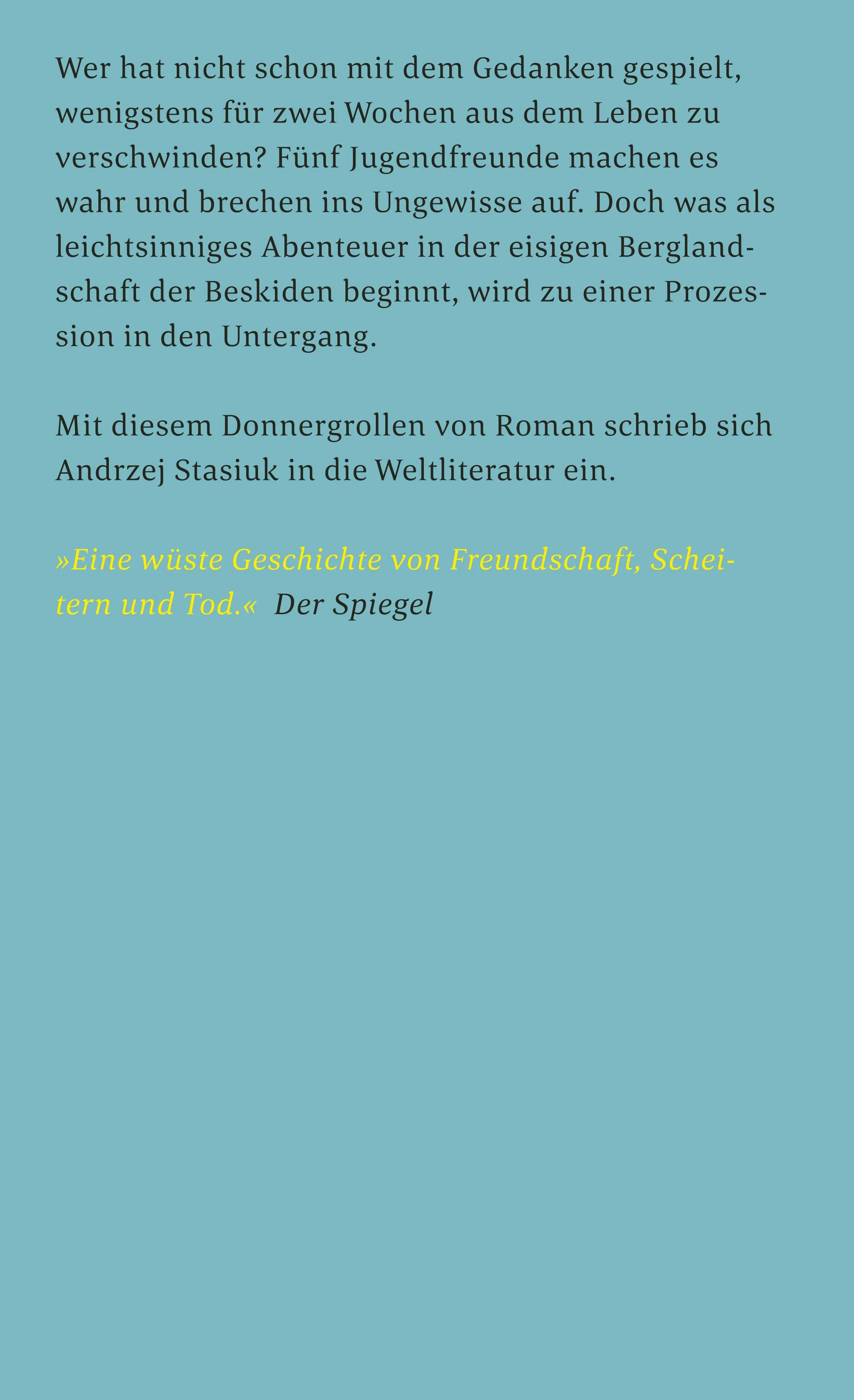 Buchrückseite von 'Der weiße Rabe' mit Klappentext - Taschenbuch