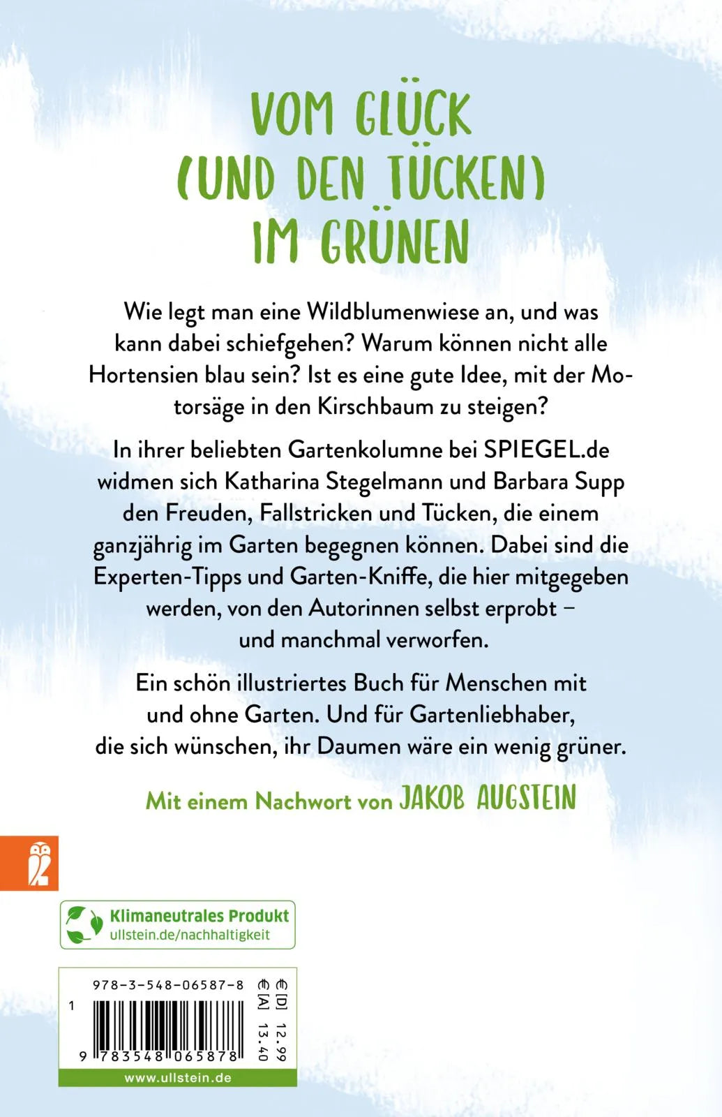 Buchrückseite von 'Der Wurm drin' mit Klappentext - Taschenbuch